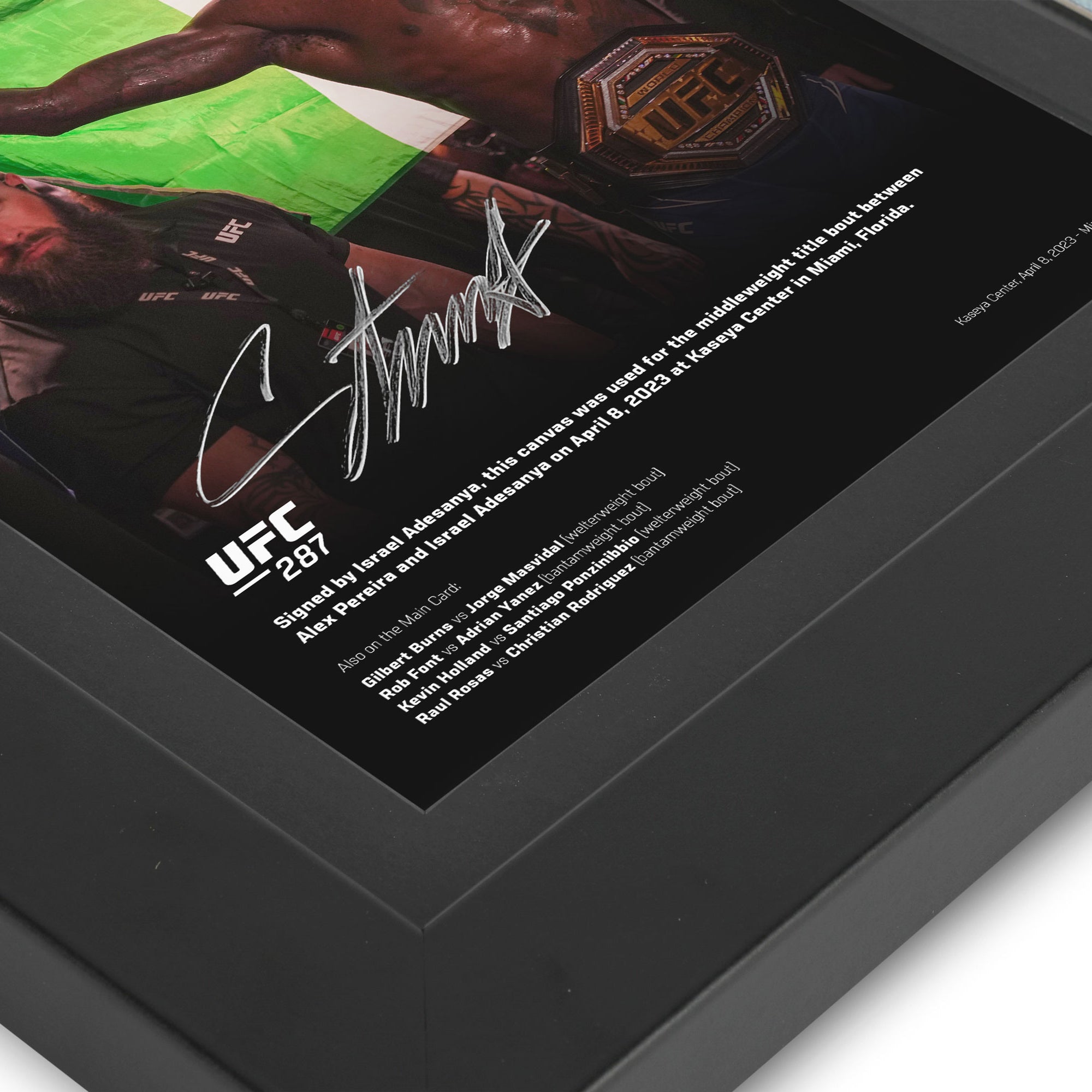 Israel Adesanya Canvas & Signed 'Flag' Photo – UFC 287: Pereira vs Adesanya 2