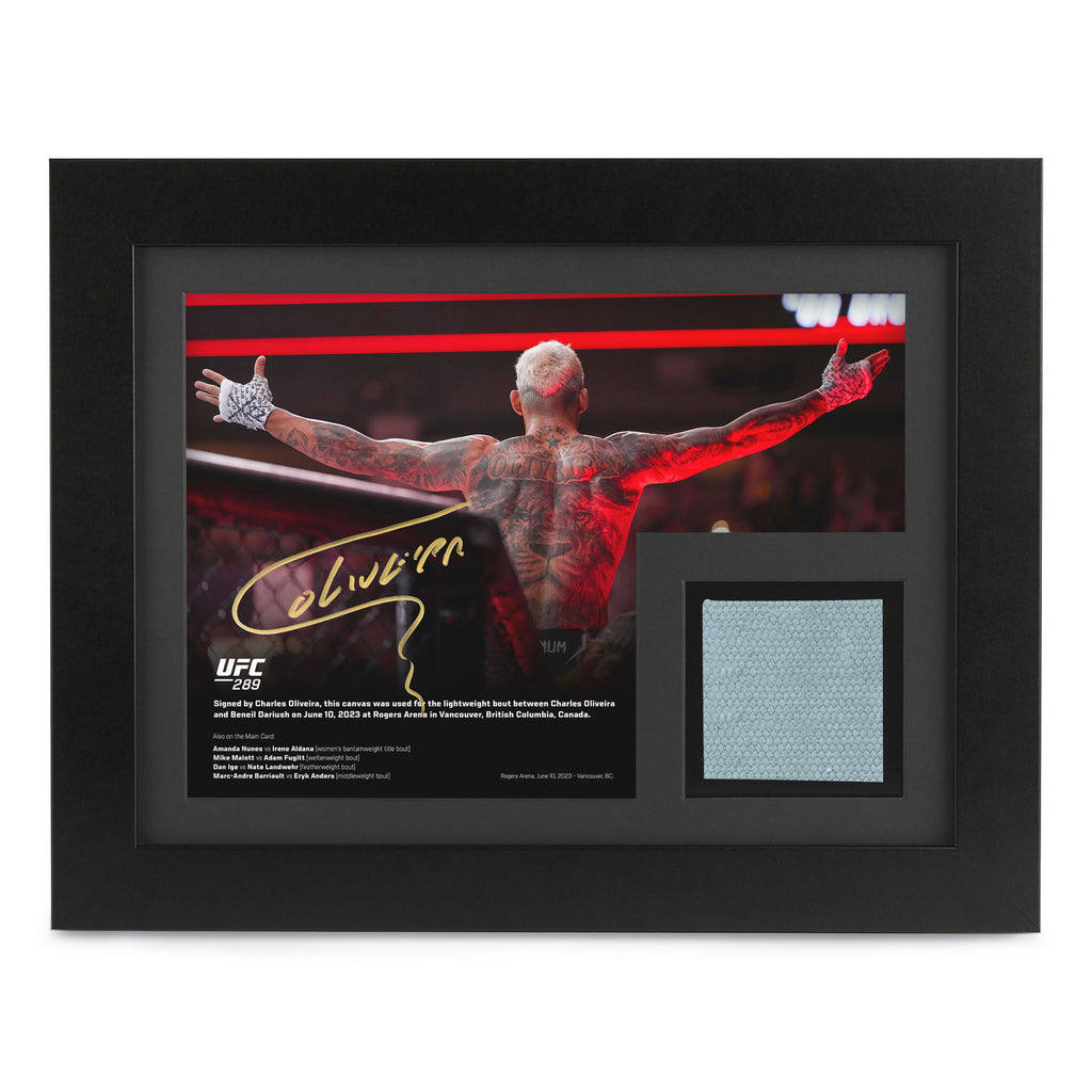 Charles Oliveira Canvas & Signed 'Celebrating' Photo UFC 289: Nunes vs Aldana