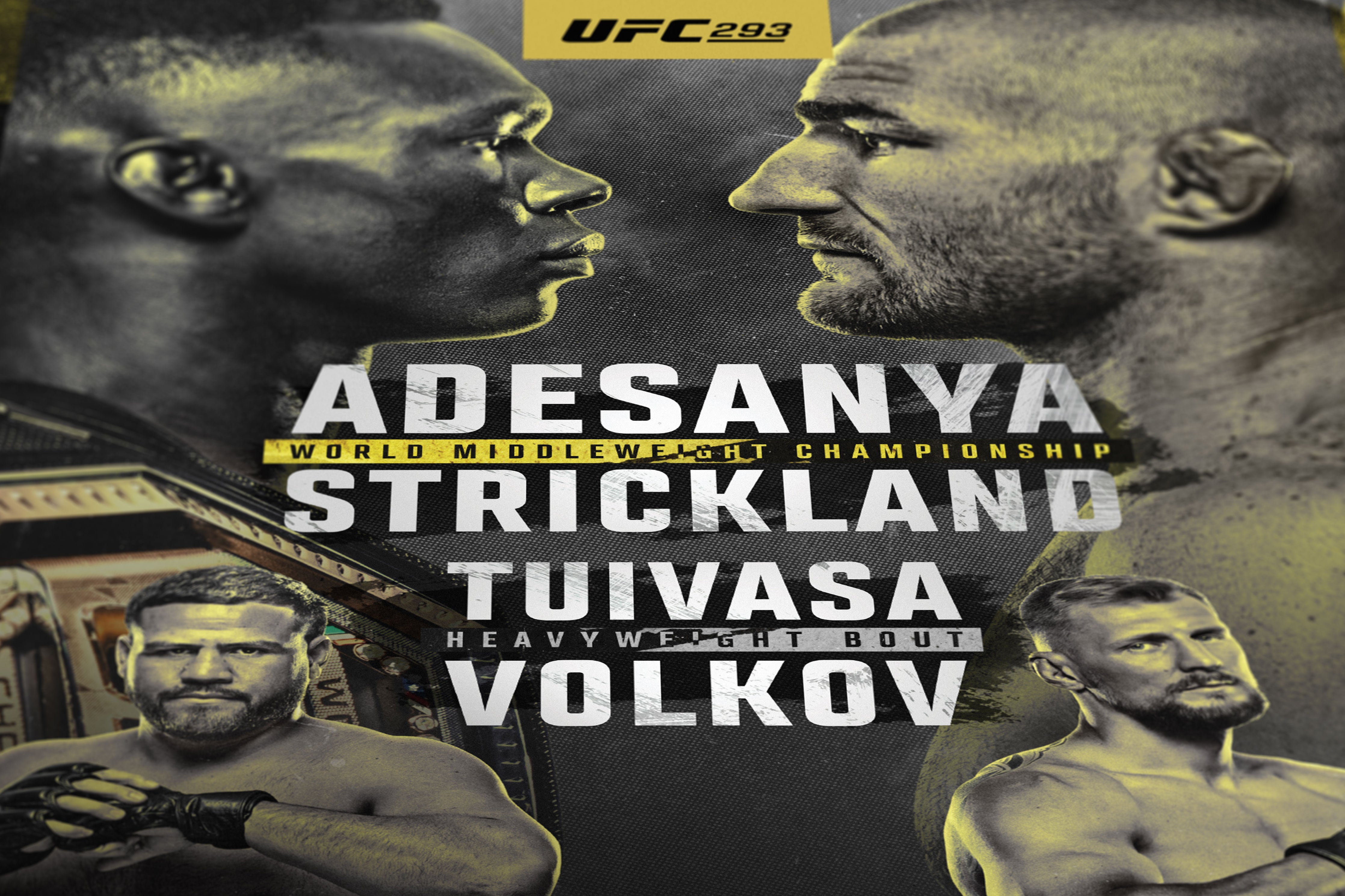 UFC 293: Adesanya vs Strickland Autographed Event Poster