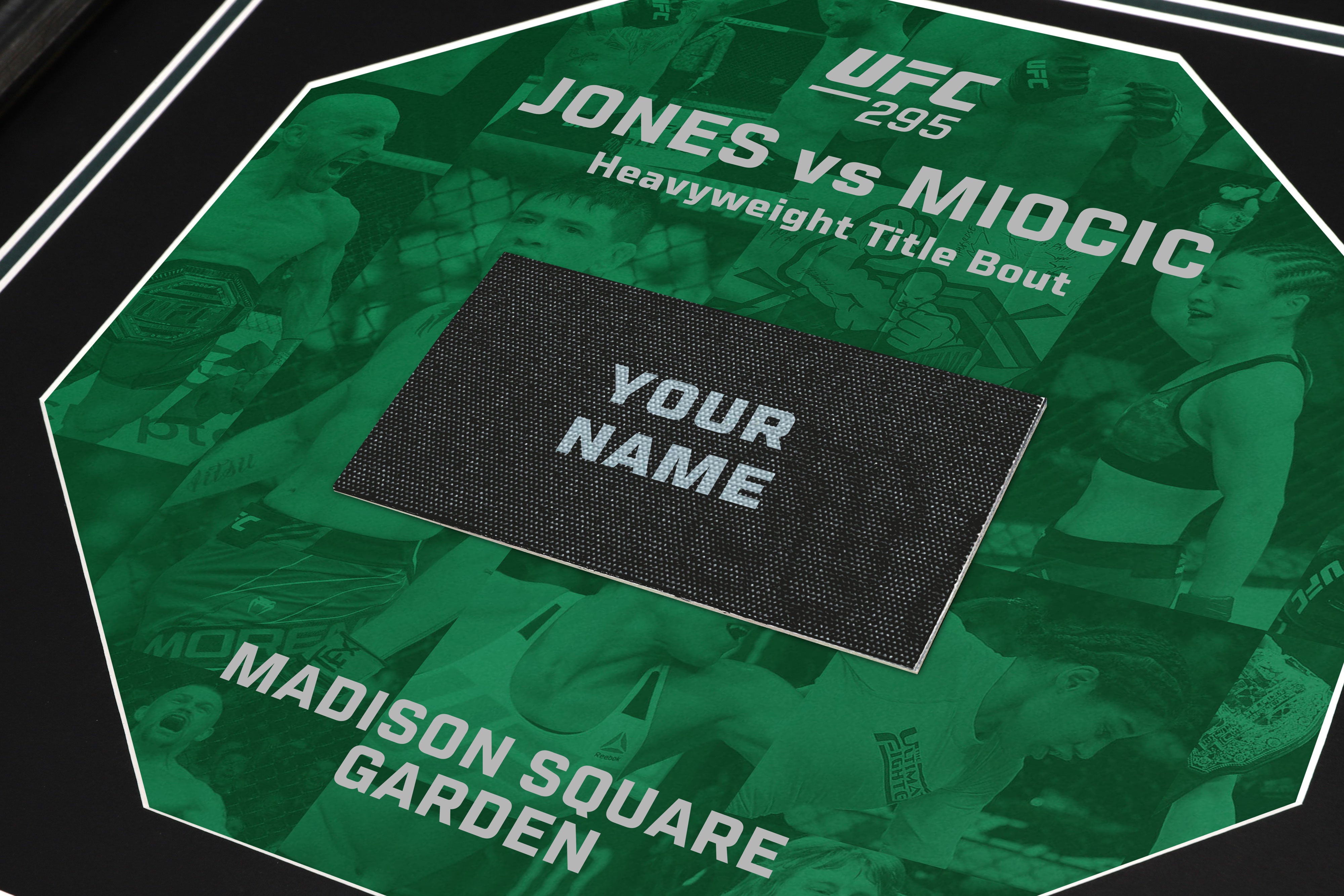 UFC 295: Jones vs Miocic Name On Canvas & Jon Jones Signed Gloves
