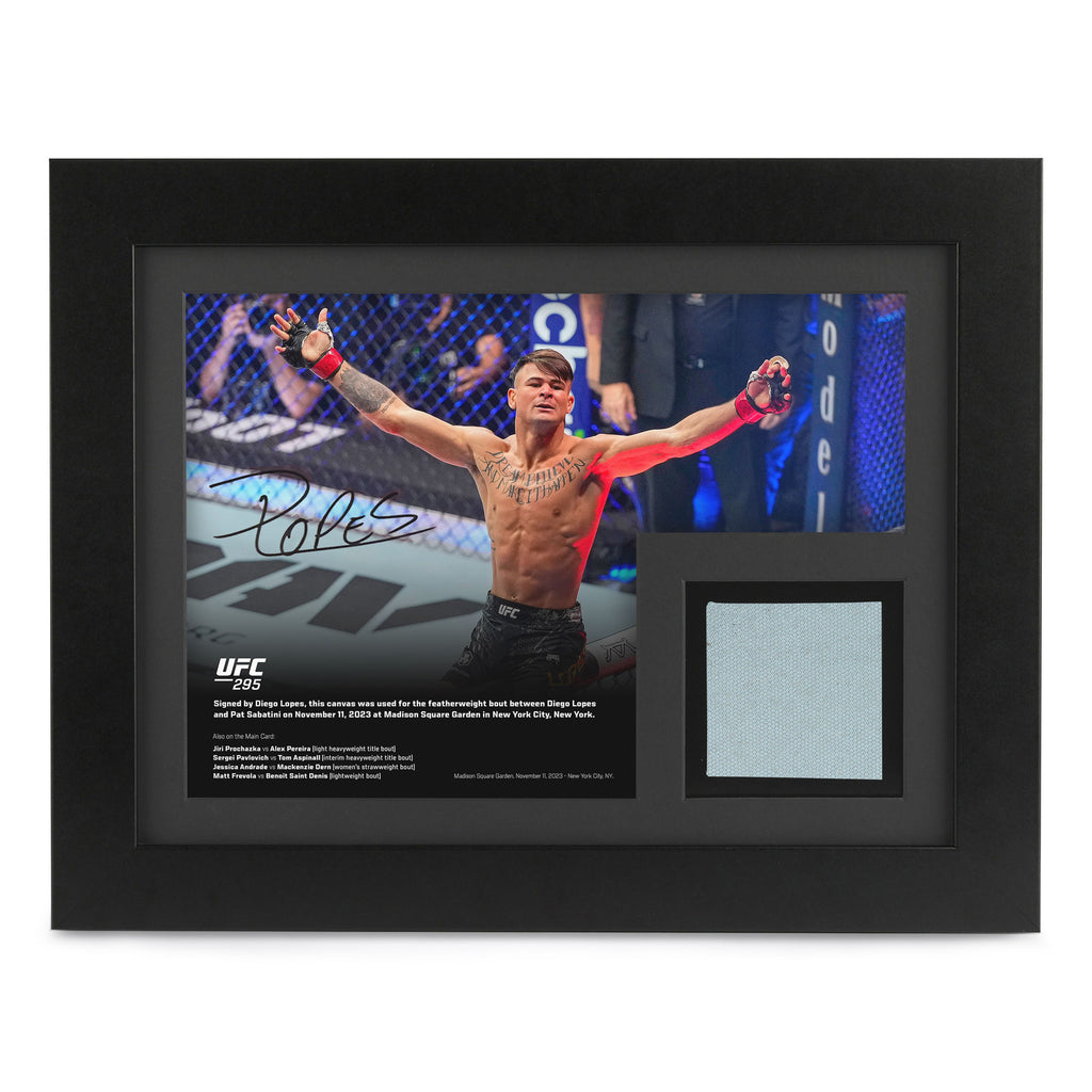 Diego Lopes Canvas & Signed 'Celebrating' Photo UFC 295: Procházka vs Pereira