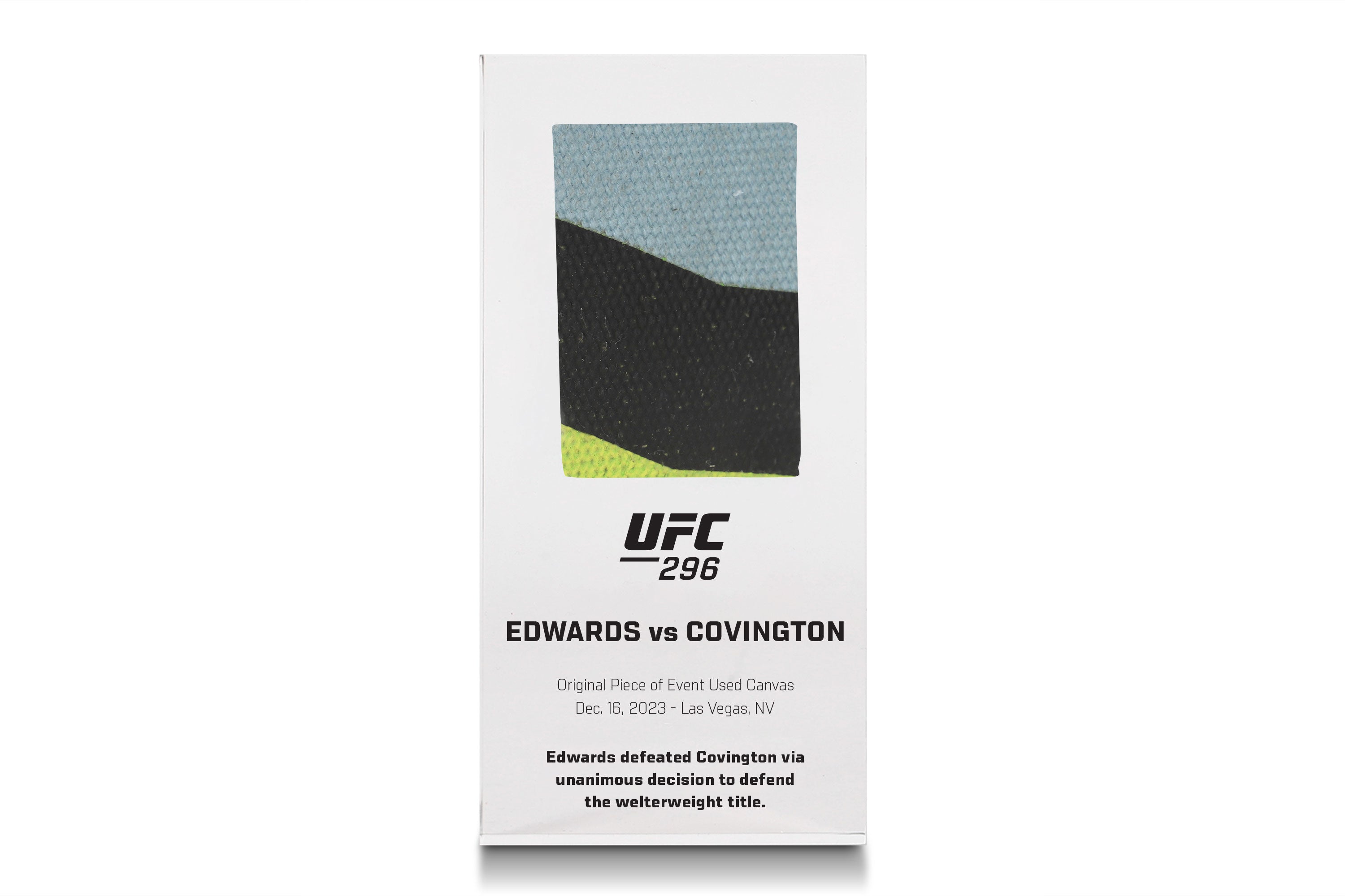 UFC 296: Edwards vs Covington Canvas in Acrylic