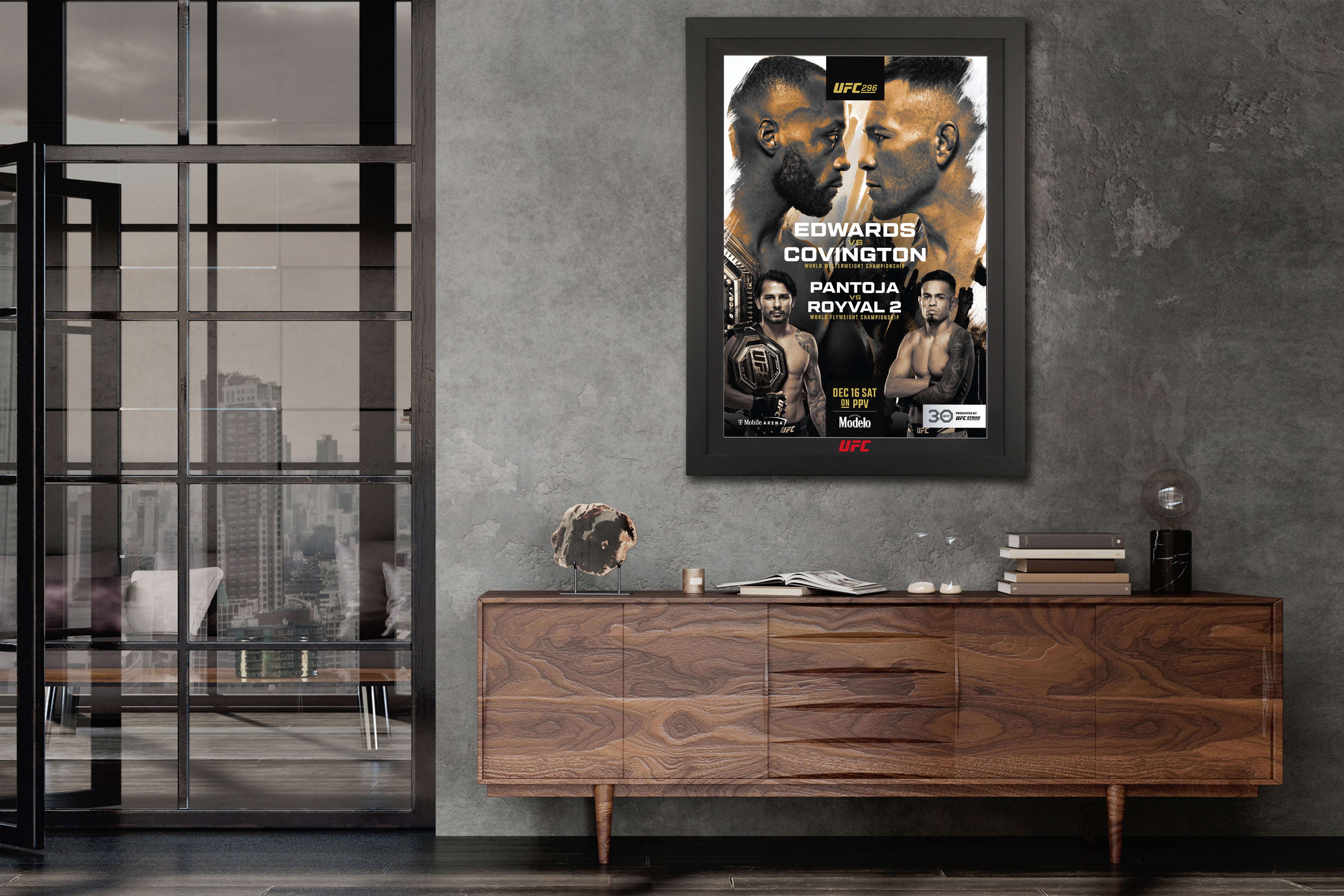UFC 296: Edwards vs Covington Autographed Poster