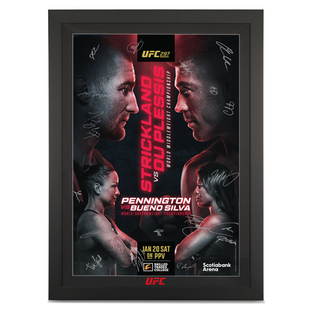 UFC 297: Strickland vs du Plessis Autographed Event Poster
