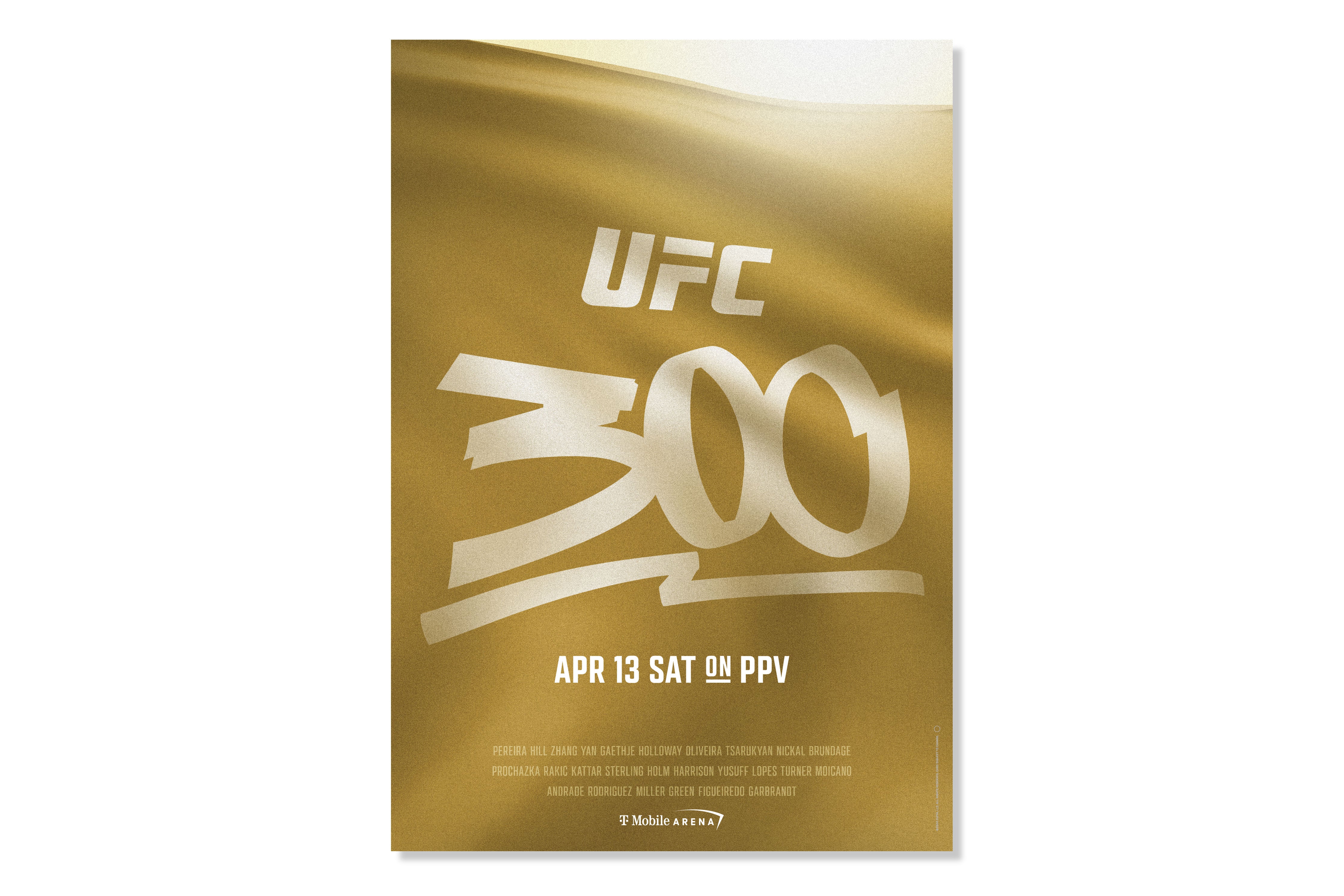 UFC 300: Pereira vs Hill Autographed Event Poster