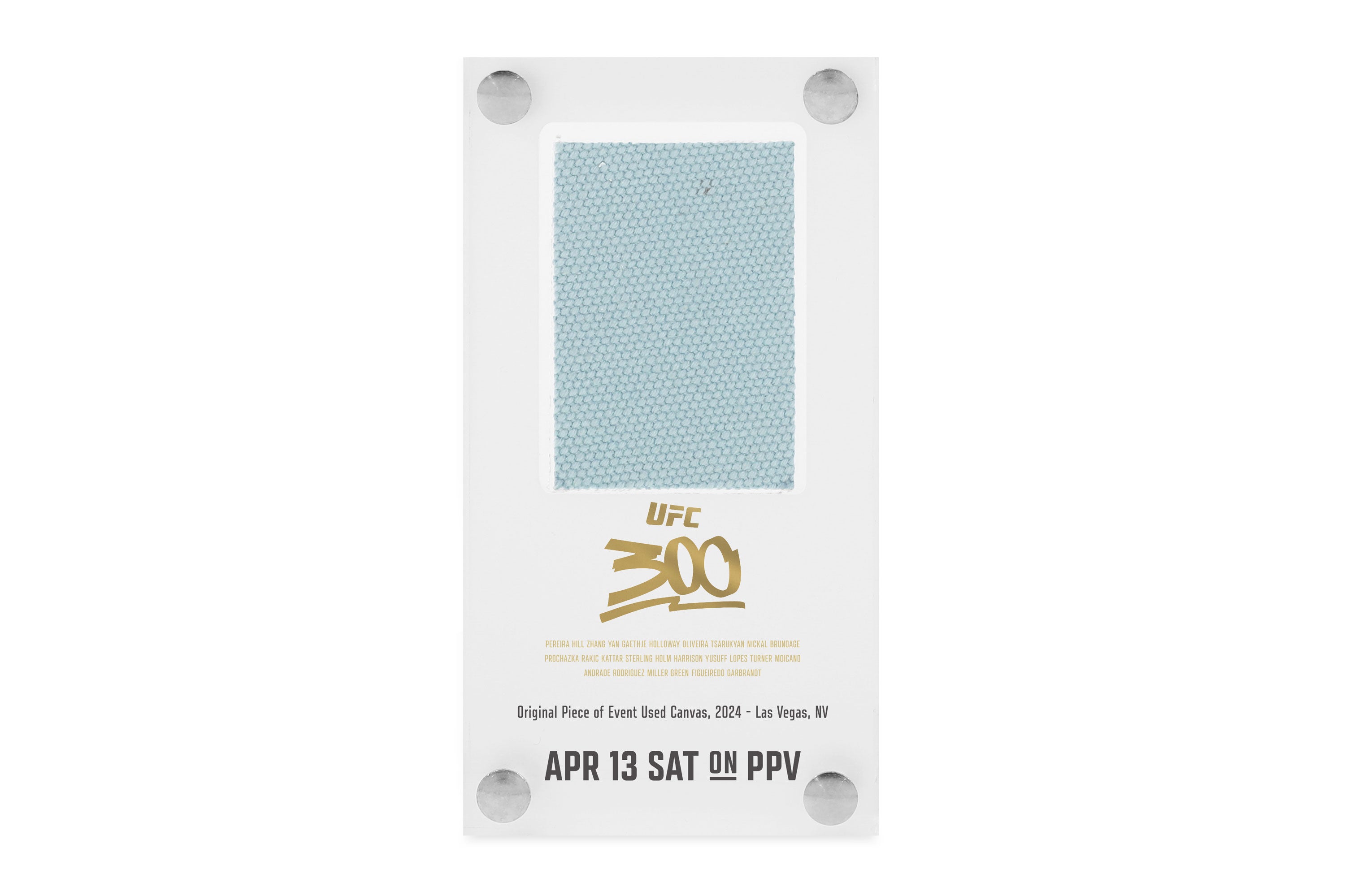 UFC 300: Pereira vs Hill Canvas in Acrylic – UFC Collectibles
