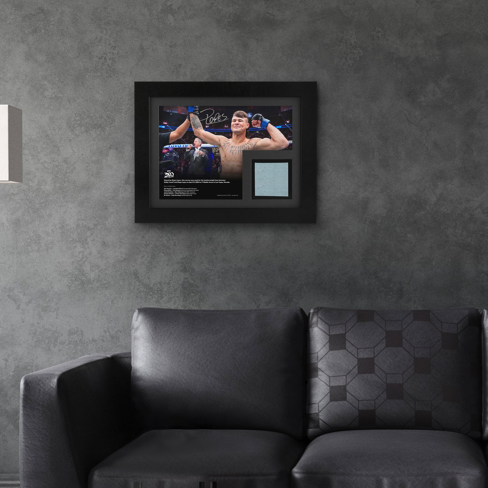 Diego Lopes Canvas & Signed Photo UFC 300: Pereira vs Hill