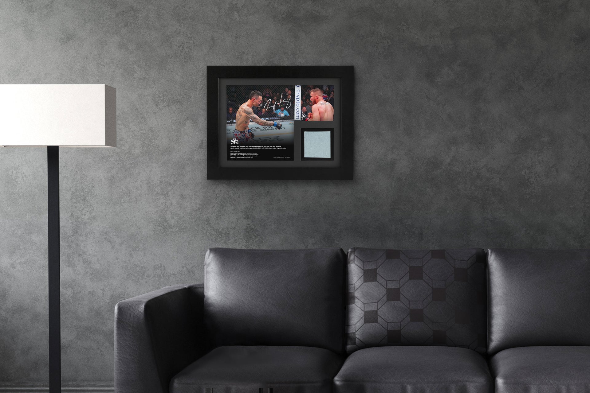 Max Holloway Canvas & Signed 'The Point' Photo UFC 300: Pereira vs Hill