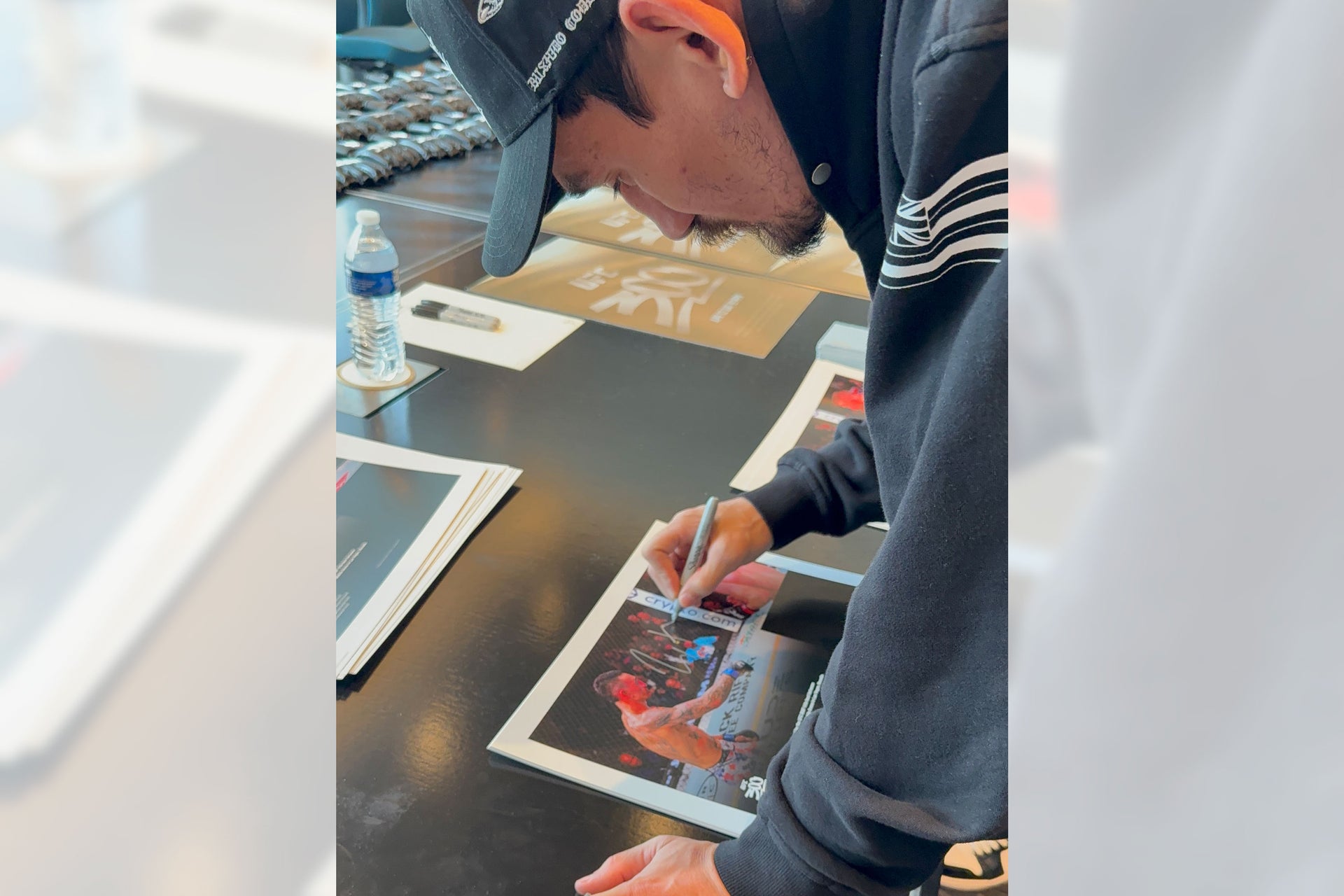 Max Holloway Canvas & Signed 'The Point' Photo UFC 300: Pereira vs Hill