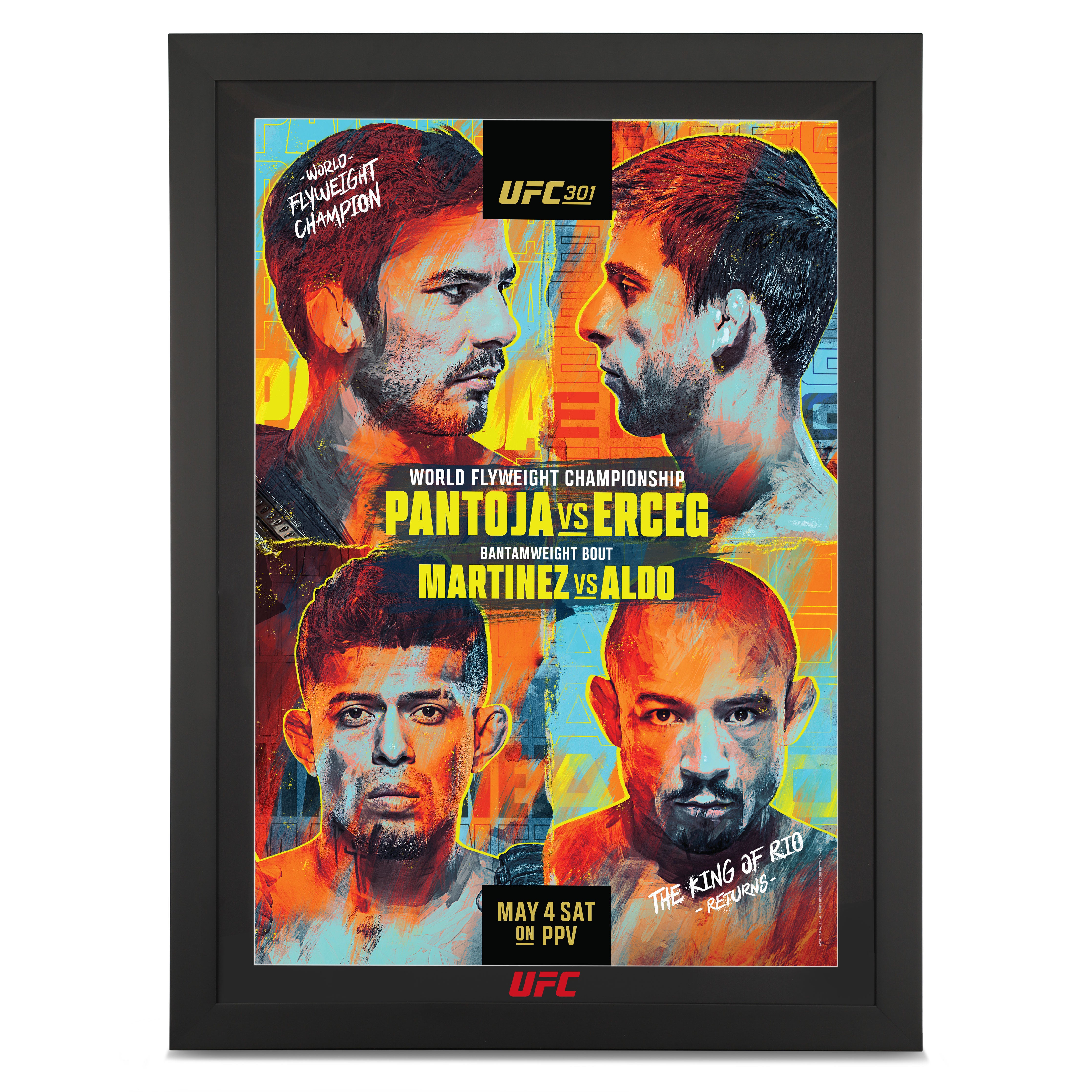 UFC 301: Pantoja vs Erceg Autographed Event Poster