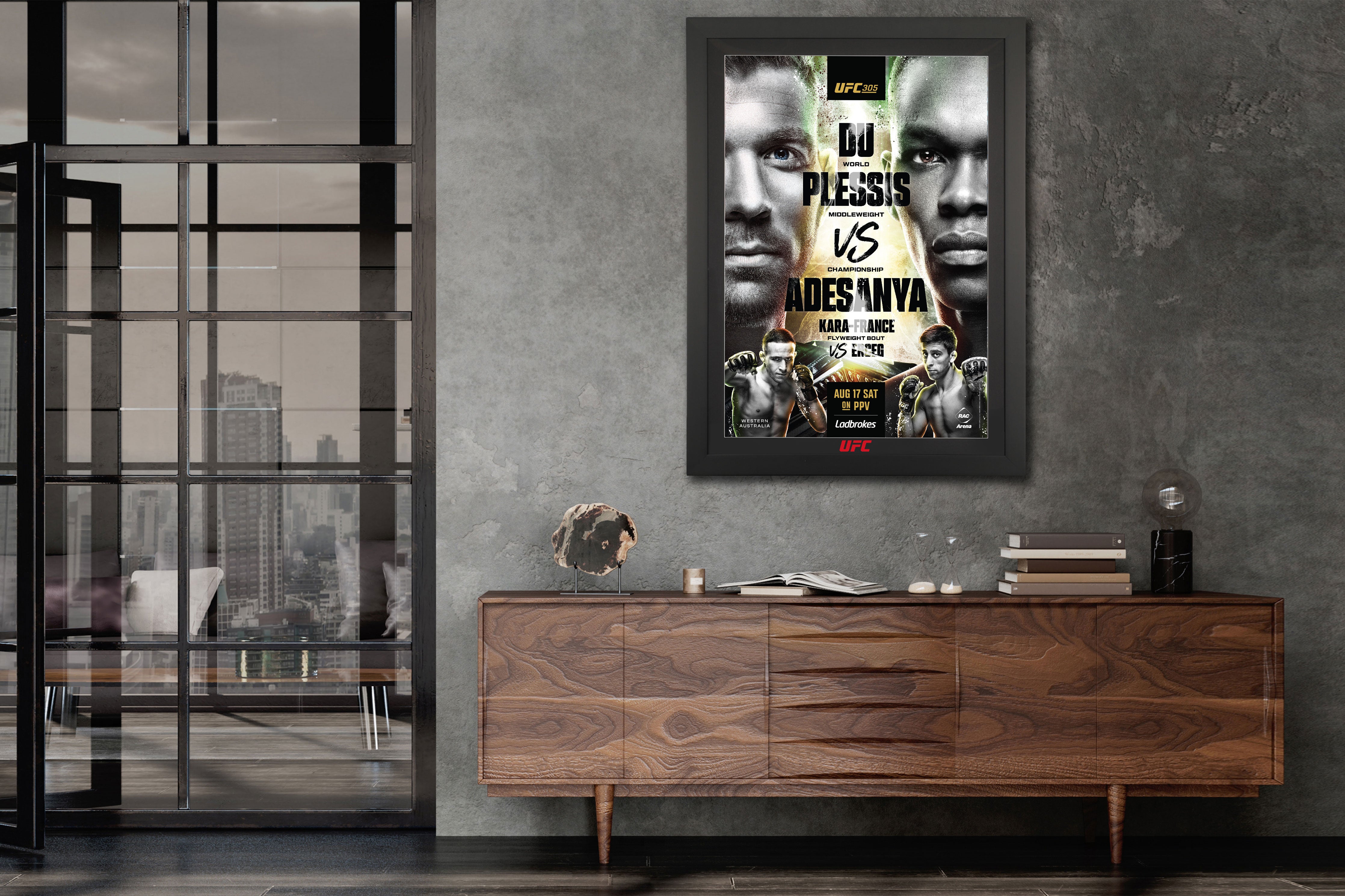 UFC 305: Du Plessis vs Adesanya Autographed Event Poster