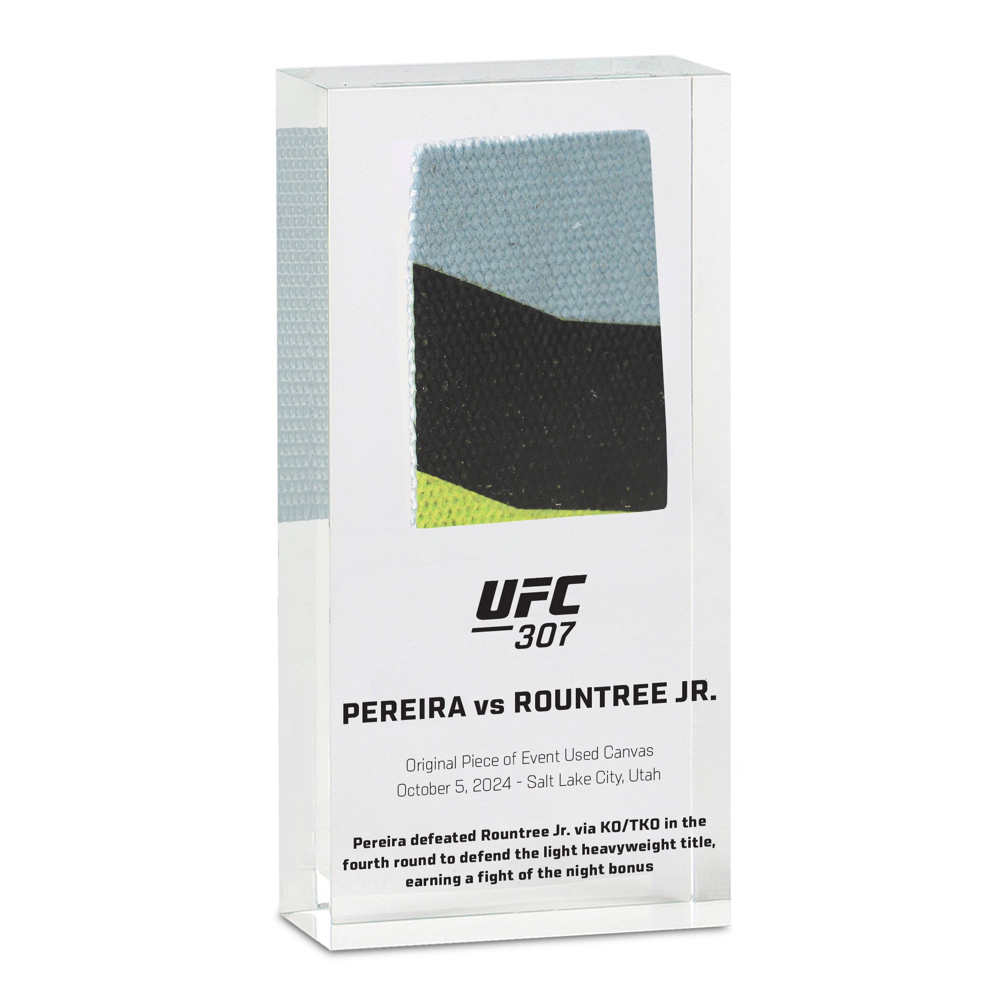 UFC 307: Pereira vs Rountree Jr Canvas in Acrylic