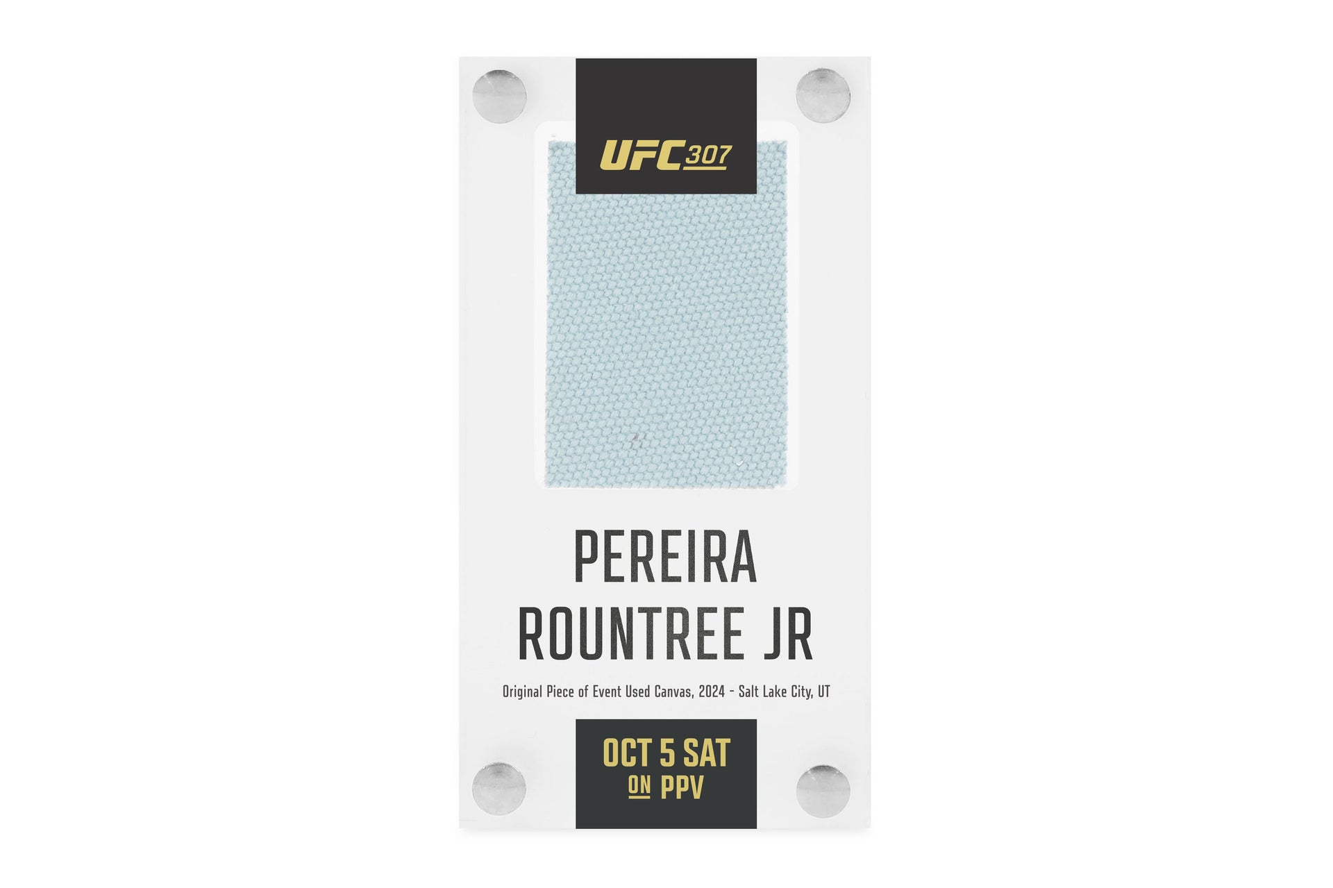 UFC 307: Pereira vs Rountree Jr Canvas in Acrylic