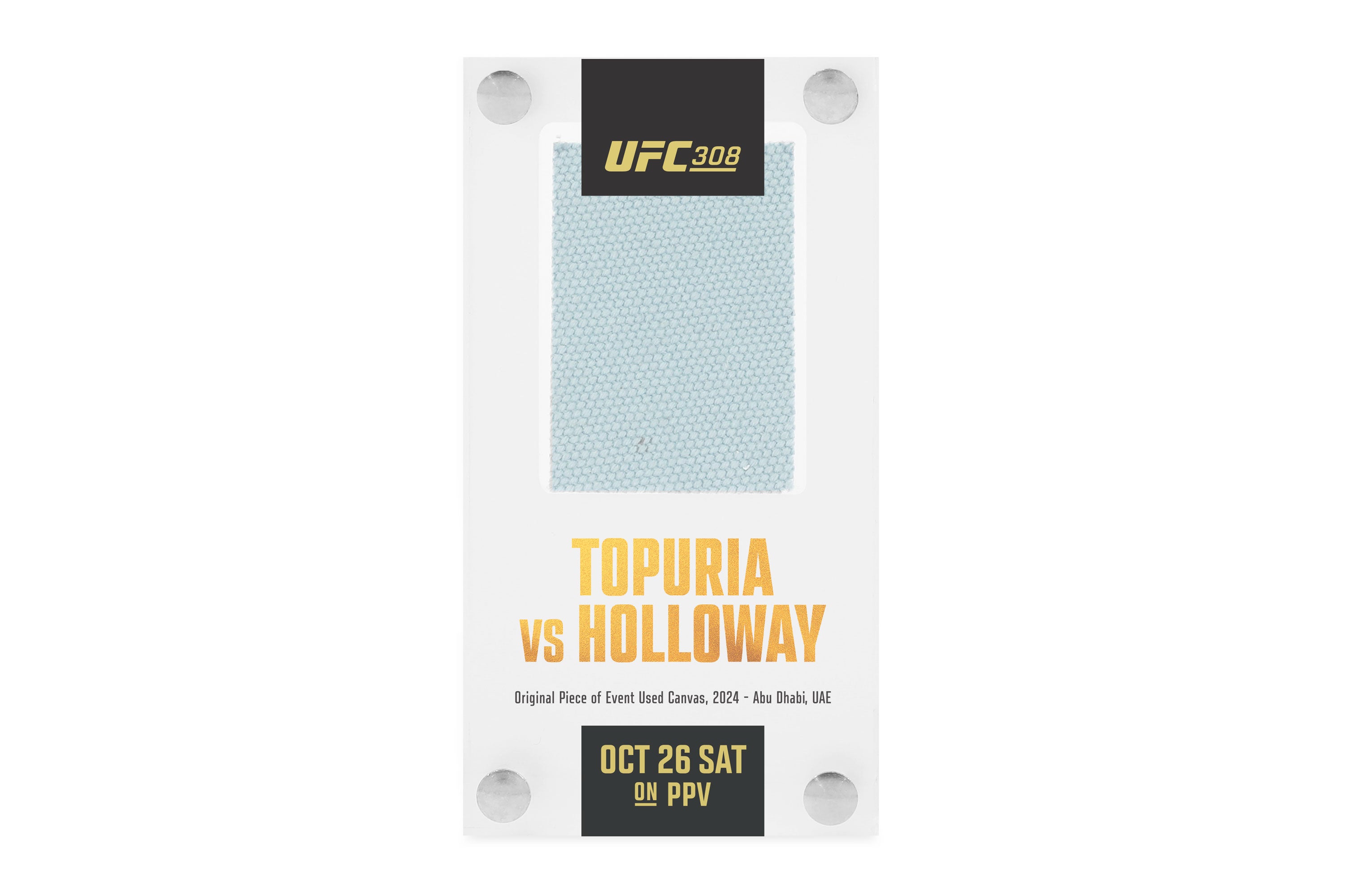 UFC 308: Topuria vs Holloway Canvas in Acrylic