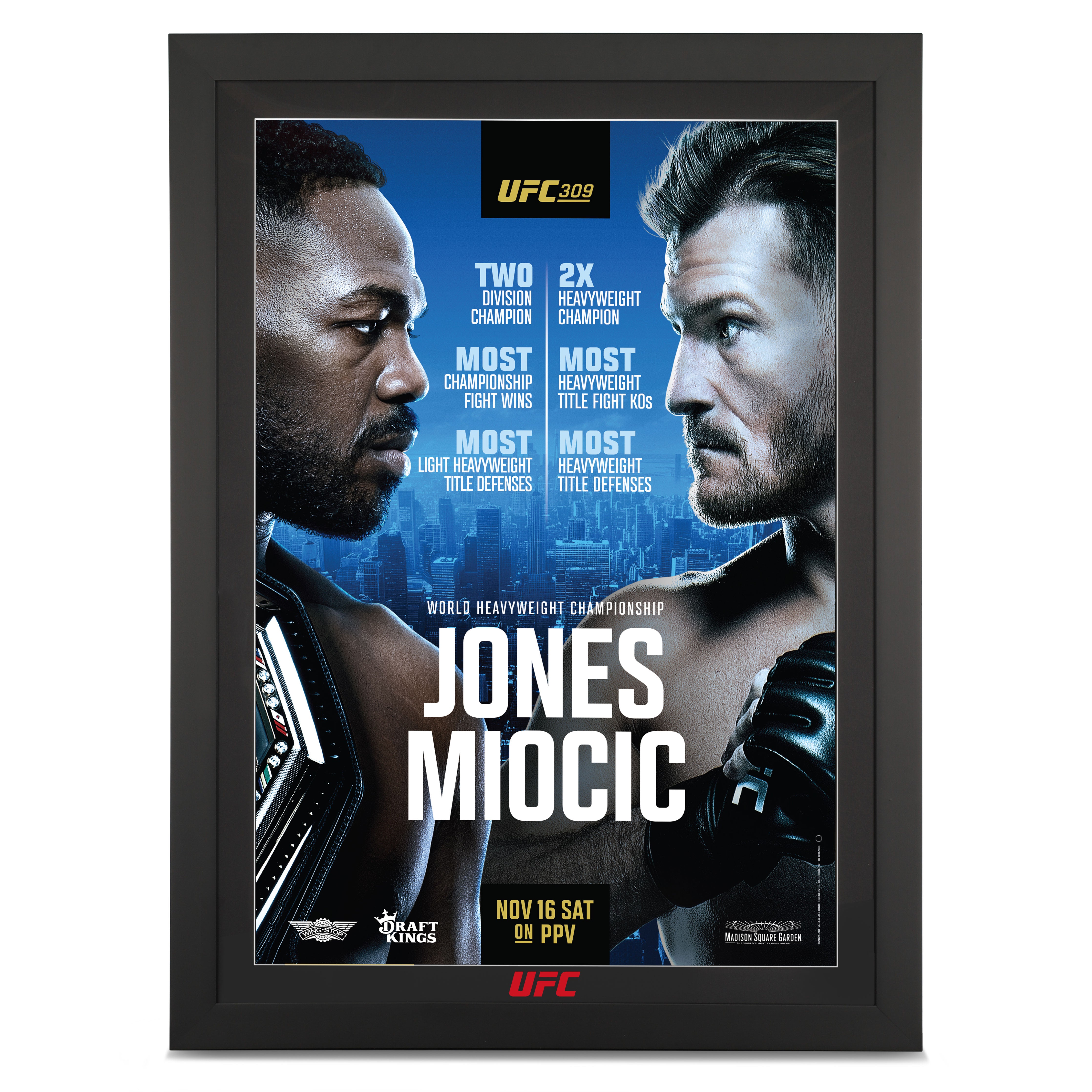 UFC 309: Jones vs Miocic Autographed Event Poster