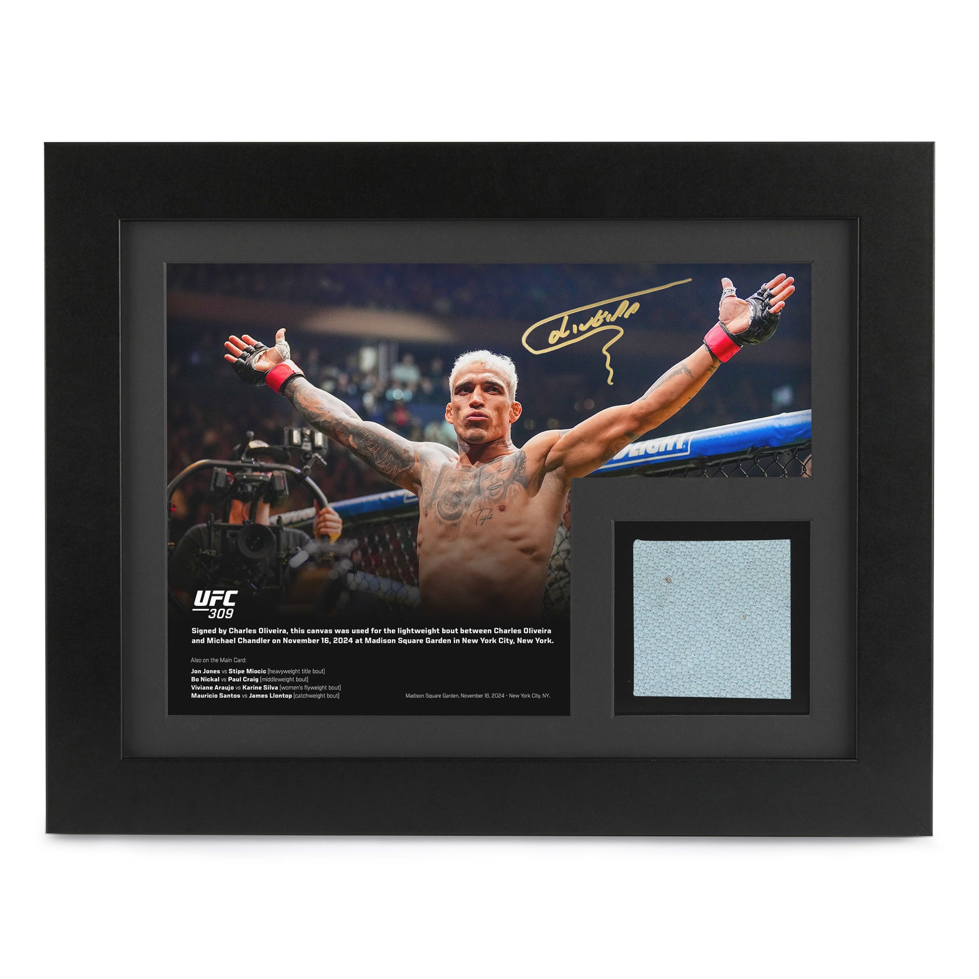 Charles Oliveira Canvas & Signed Photo UFC 309: Jones vs Miocic