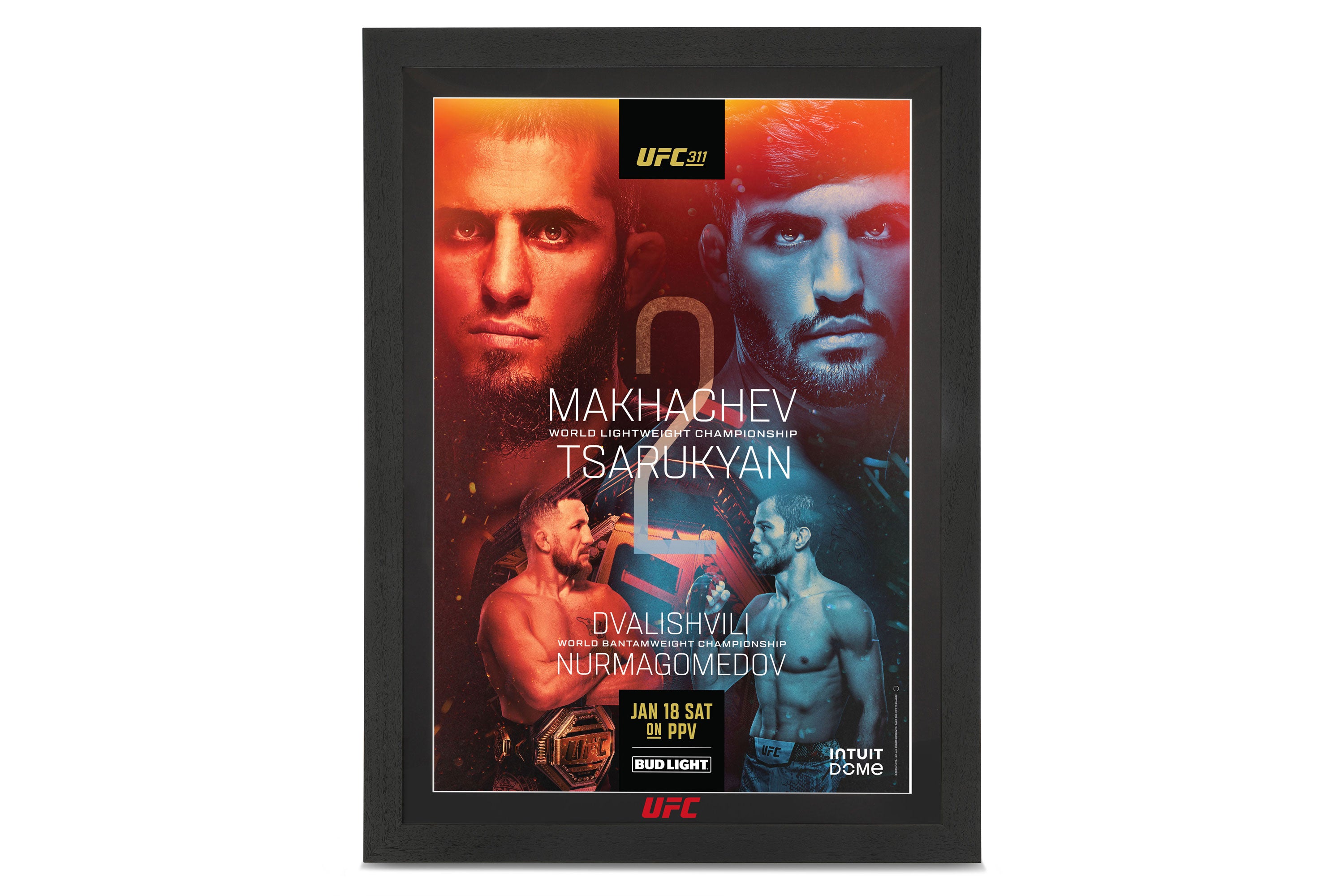 UFC 311: Makhachev vs Tsarukyan 2 Autographed Event Poster