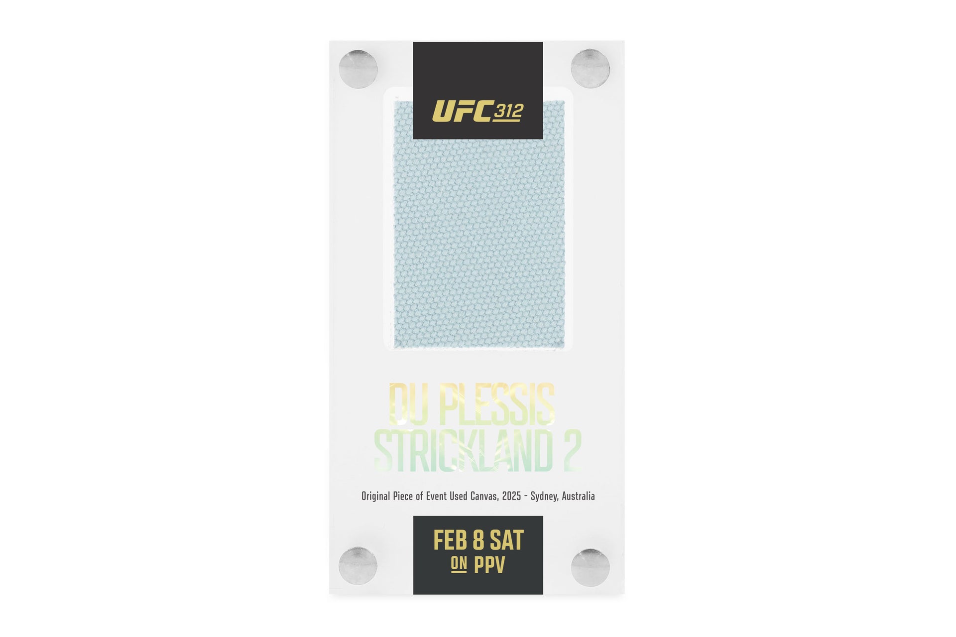 UFC 312: Du Plessis vs Strickland Canvas in Acrylic