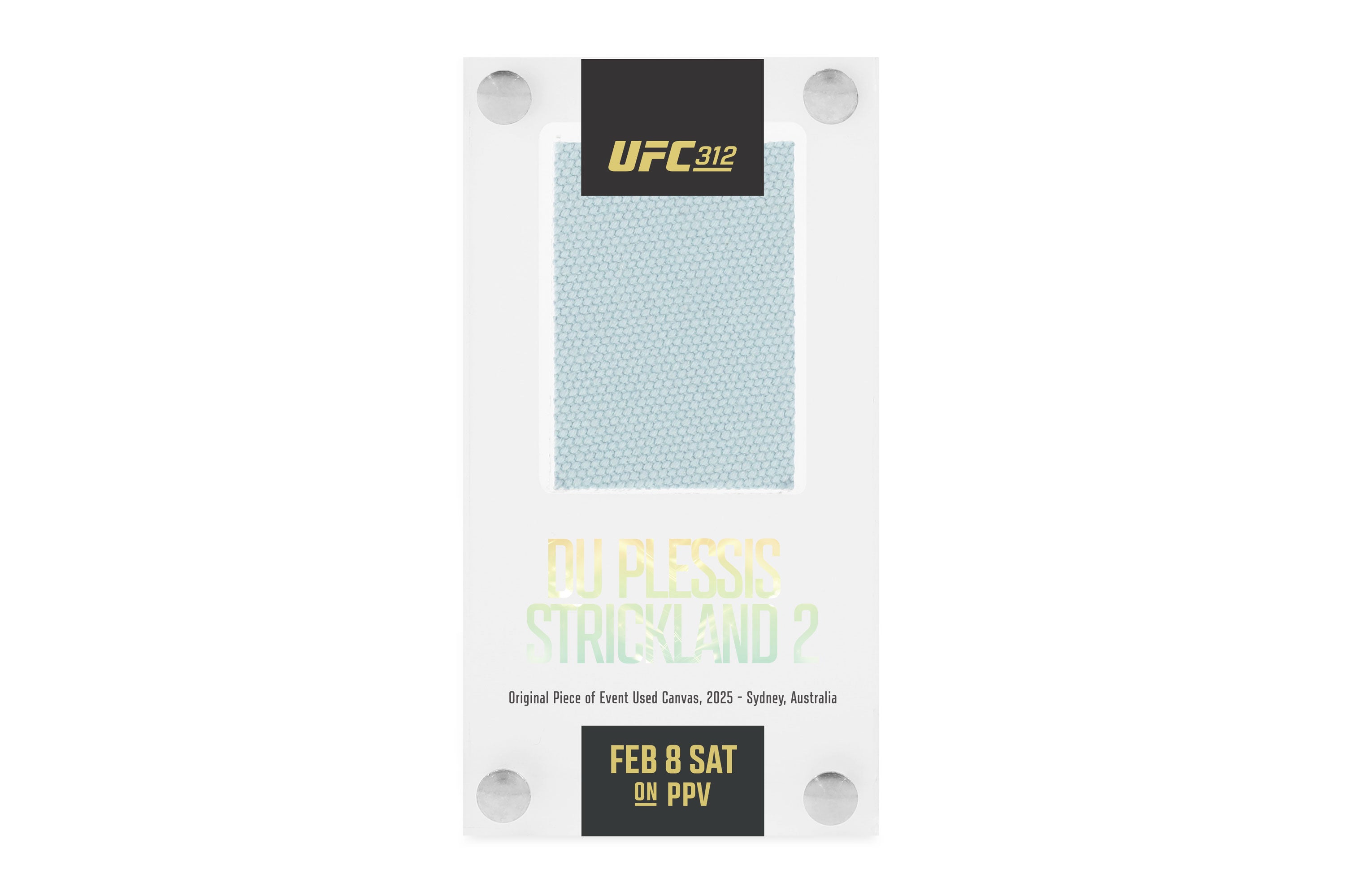 UFC 312: Du Plessis vs Strickland Canvas in Acrylic