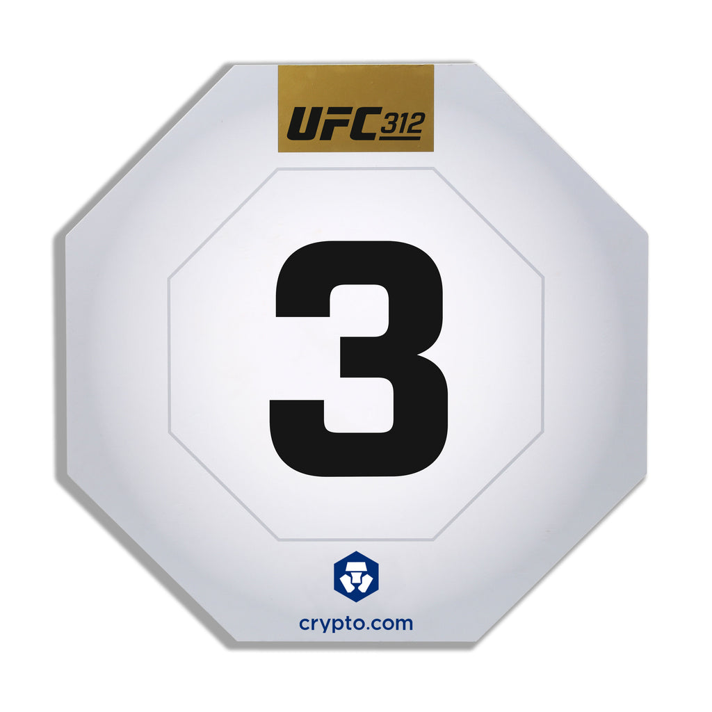 UFC 312: Du Plessis vs Strickland Event Used Round Card Three