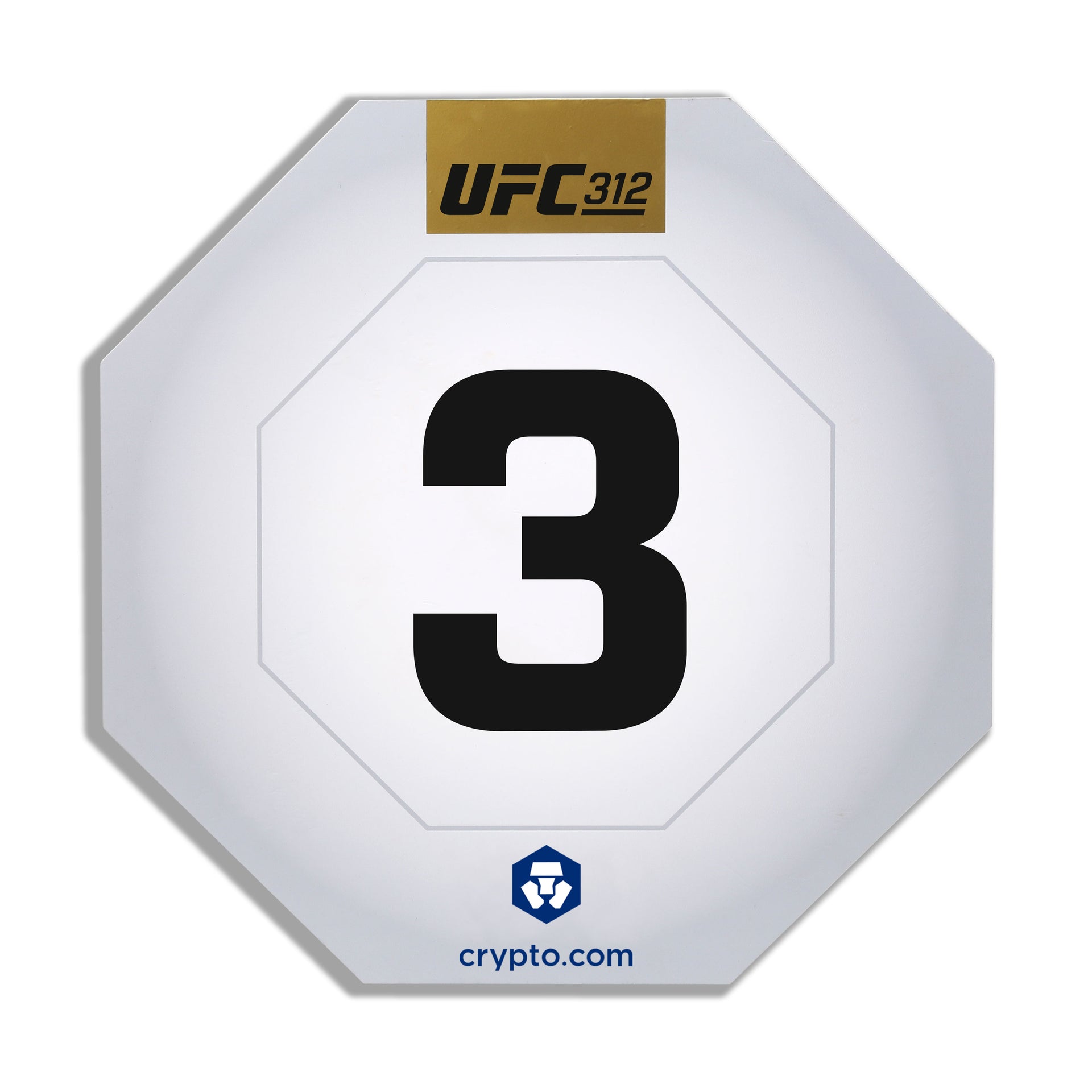 UFC 312: Du Plessis vs Strickland Event Used Round Card Three