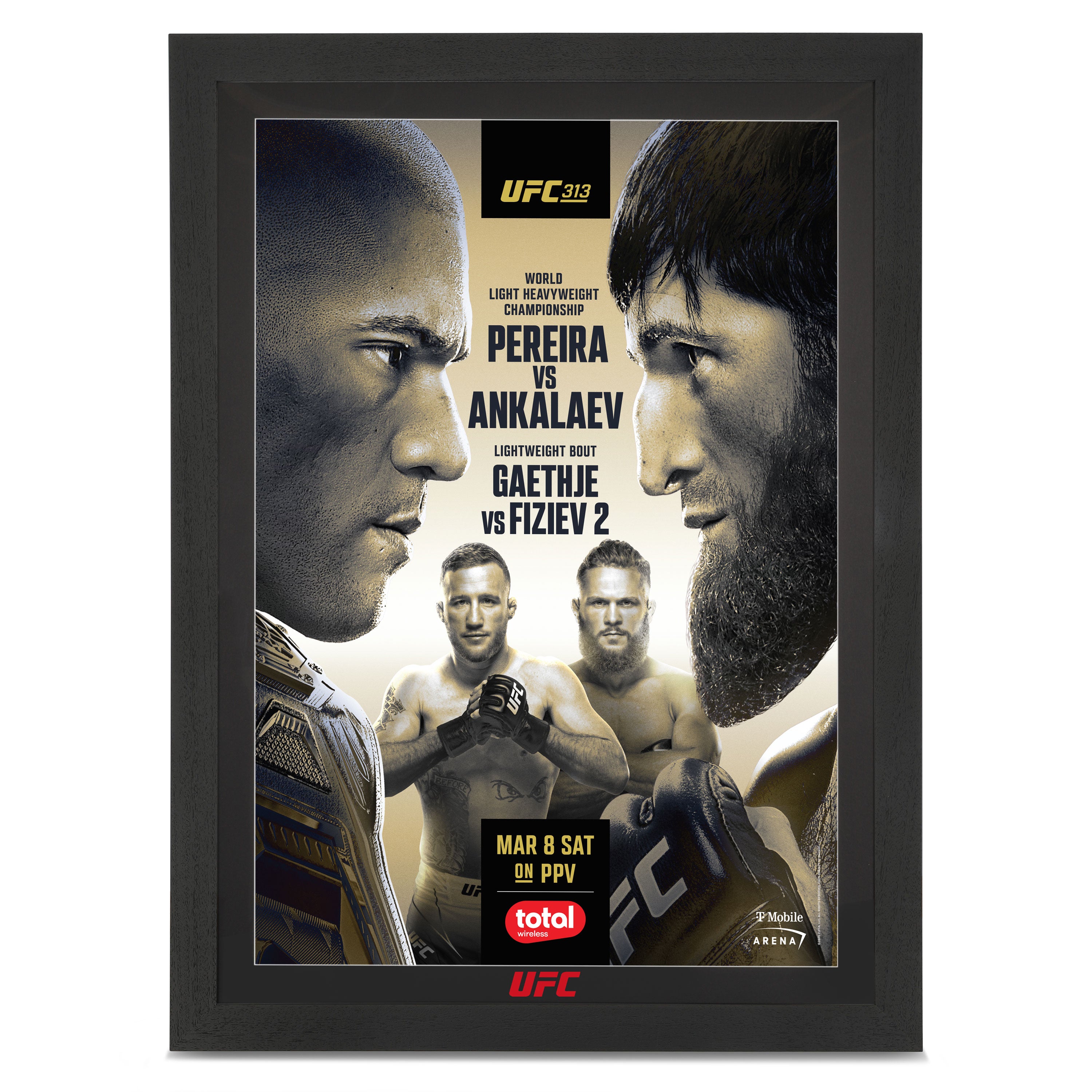 UFC 313: Pereira vs Ankalaev Autographed Event Poster