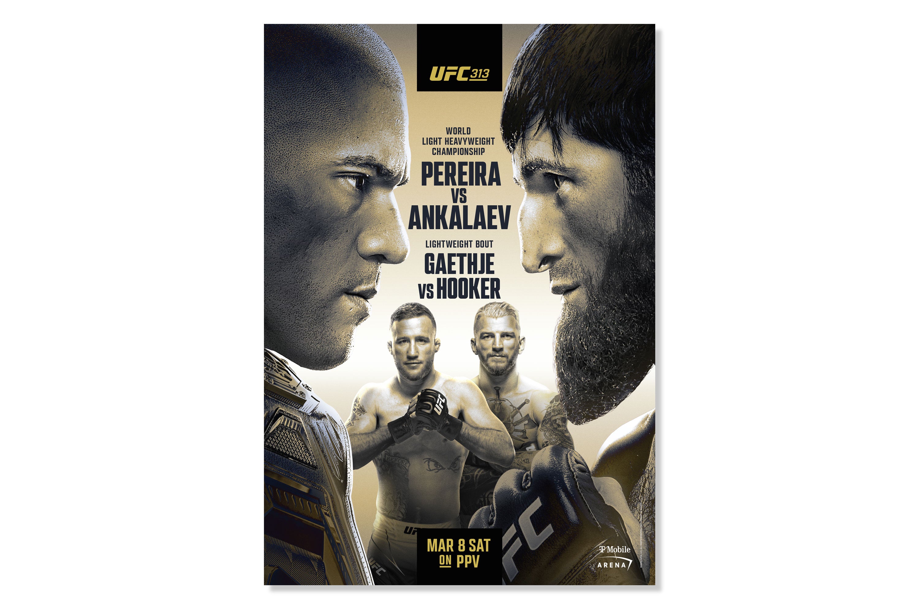 UFC 313: Pereira vs Ankalaev Autographed Event Poster