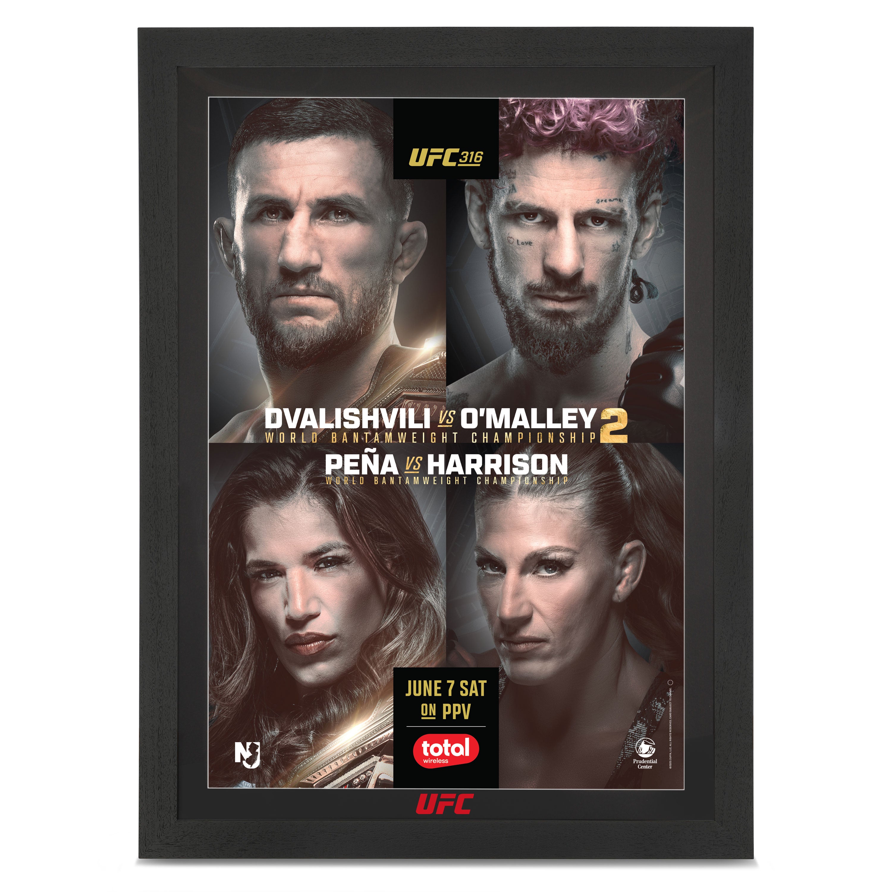 UFC 316: Dvalishvili vs O’Malley 2 First Edition Autographed Event Poster
