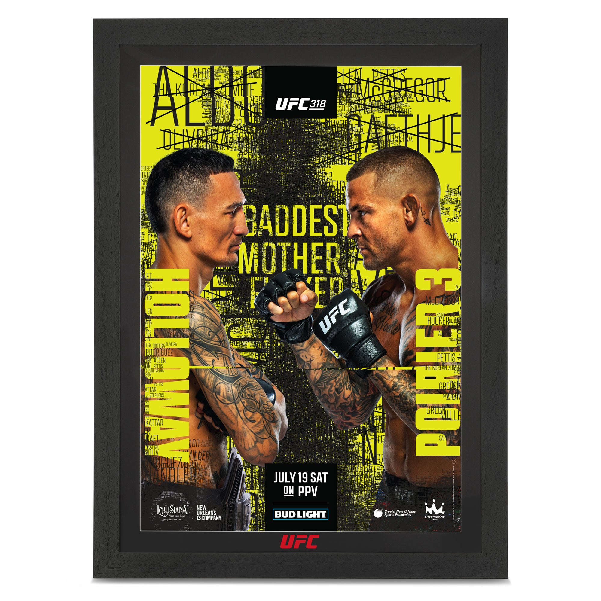 UFC 318: Holloway vs Poirier 3 First Edition Autographed Event Poster