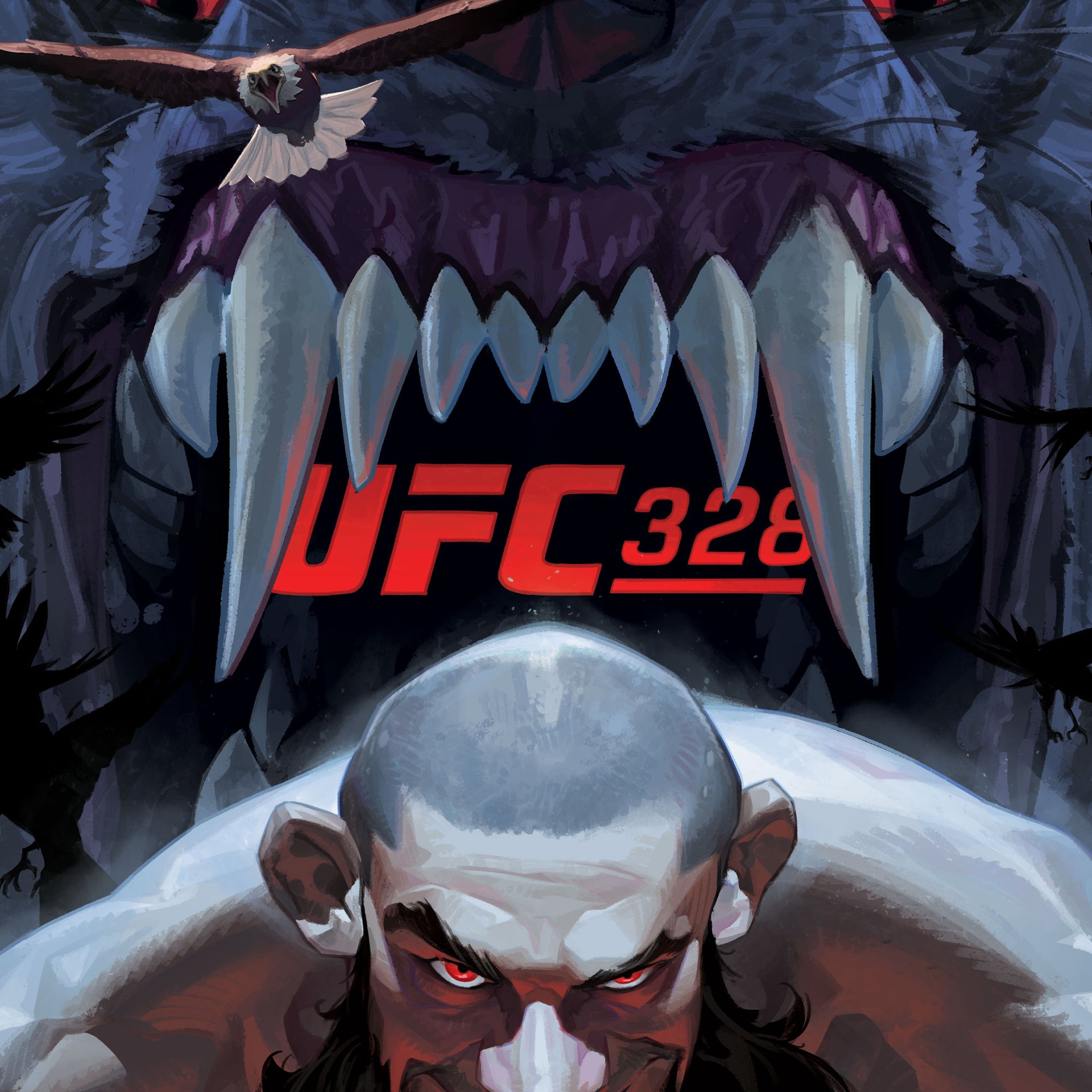 UFC 328: Chimaev vs Strickland Artist Series Framed Print