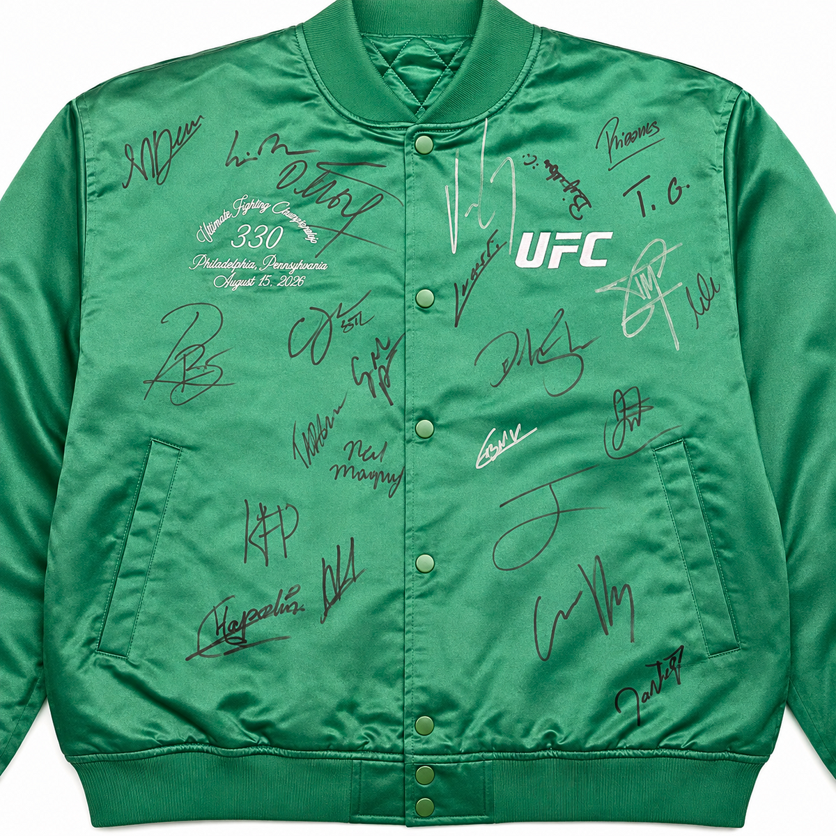 UFC 330: Makhachev vs Machado Garry Signed Commemorative Bomber Jacket
