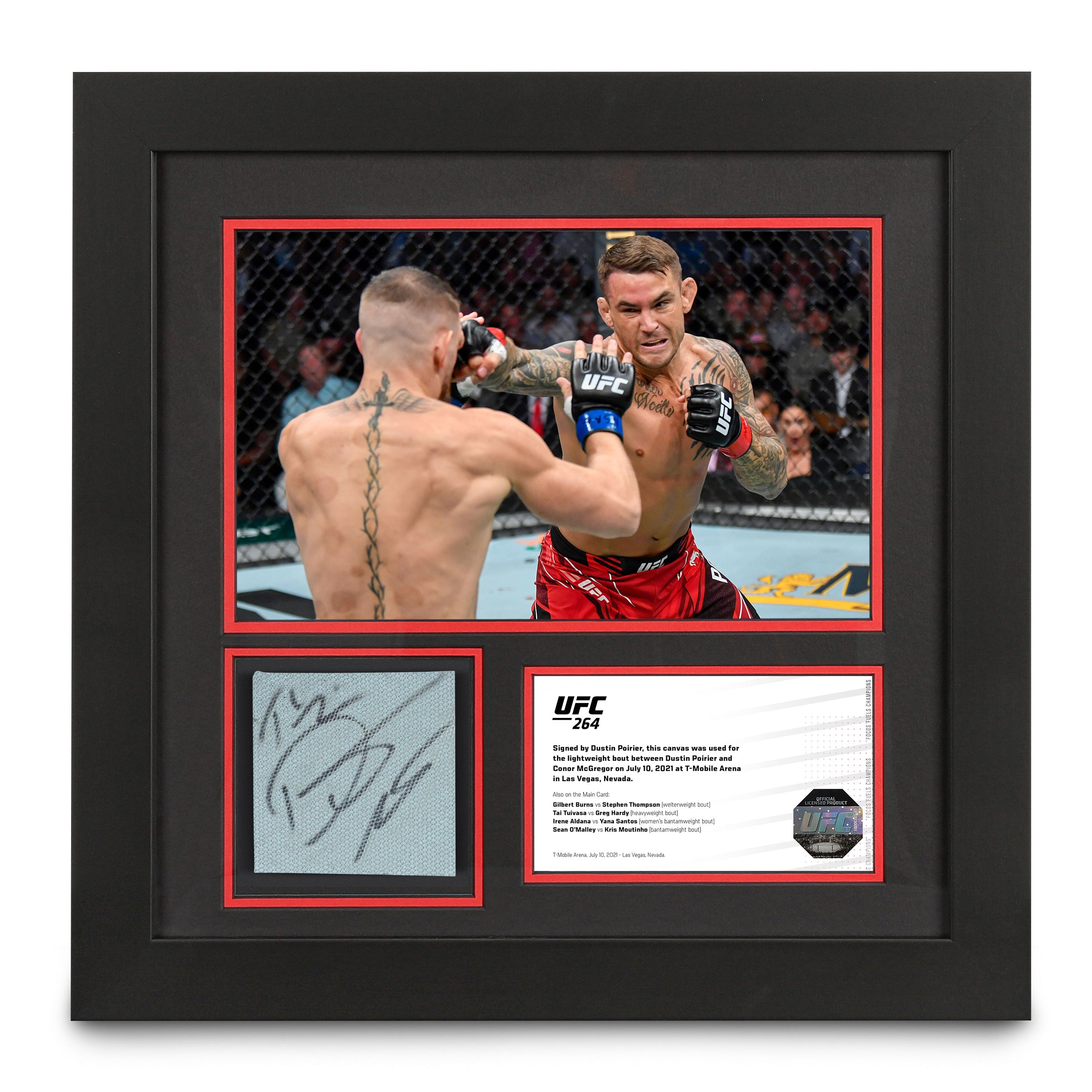 Dustin Poirier UFC 264 Signed Canvas & Photo