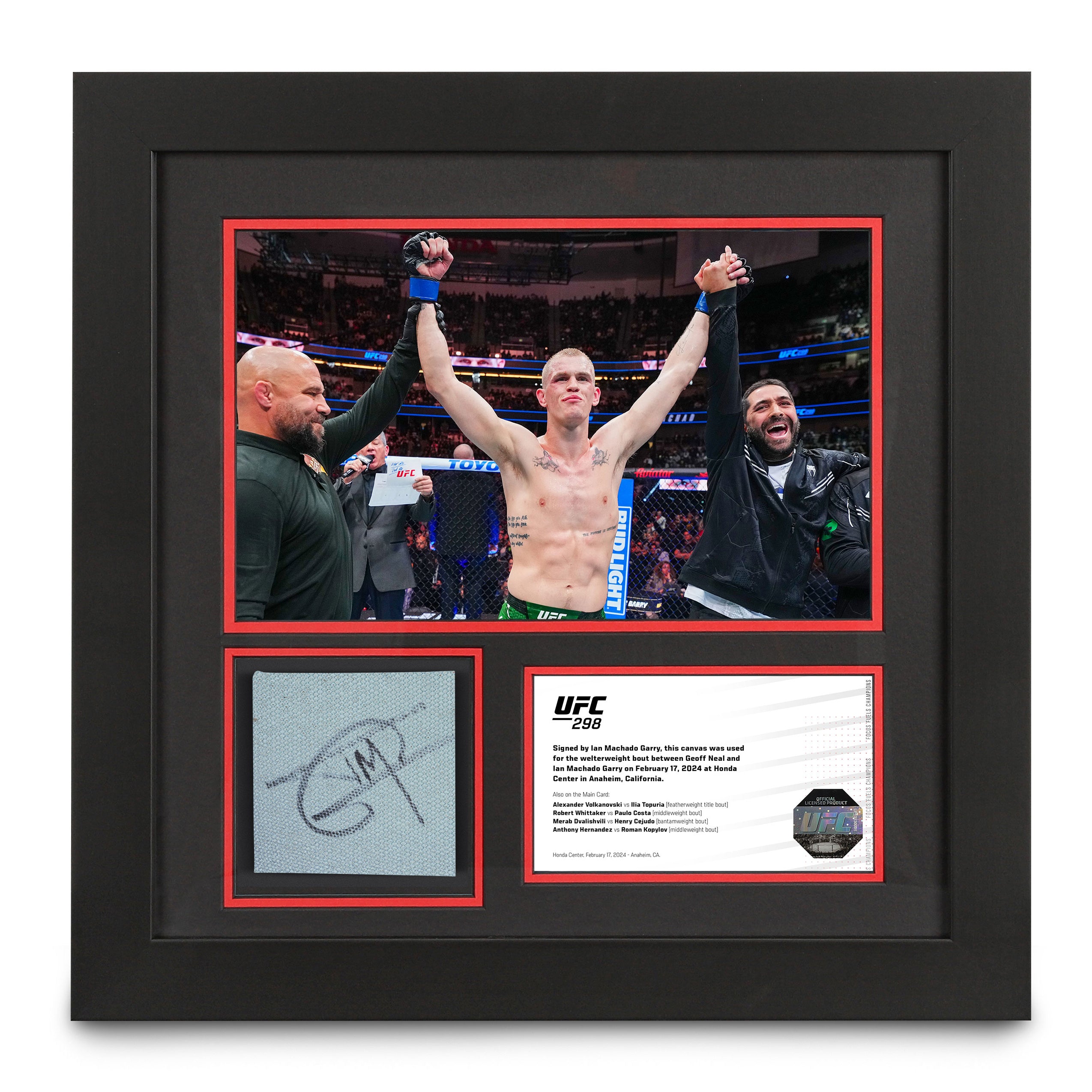 Ian Garry UFC 298 Signed Canvas & Photo