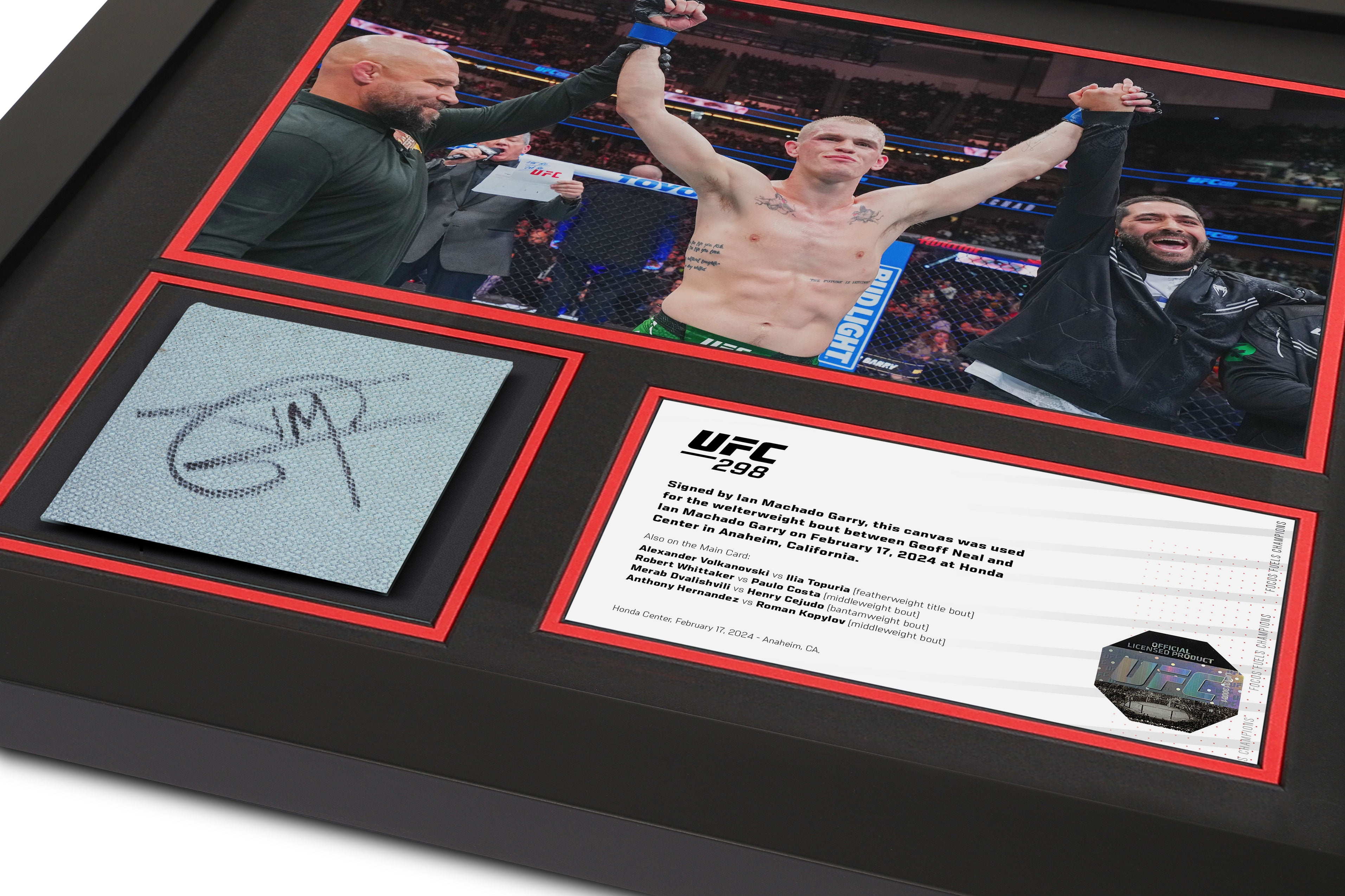 Ian Garry UFC 298 Signed Canvas & Photo