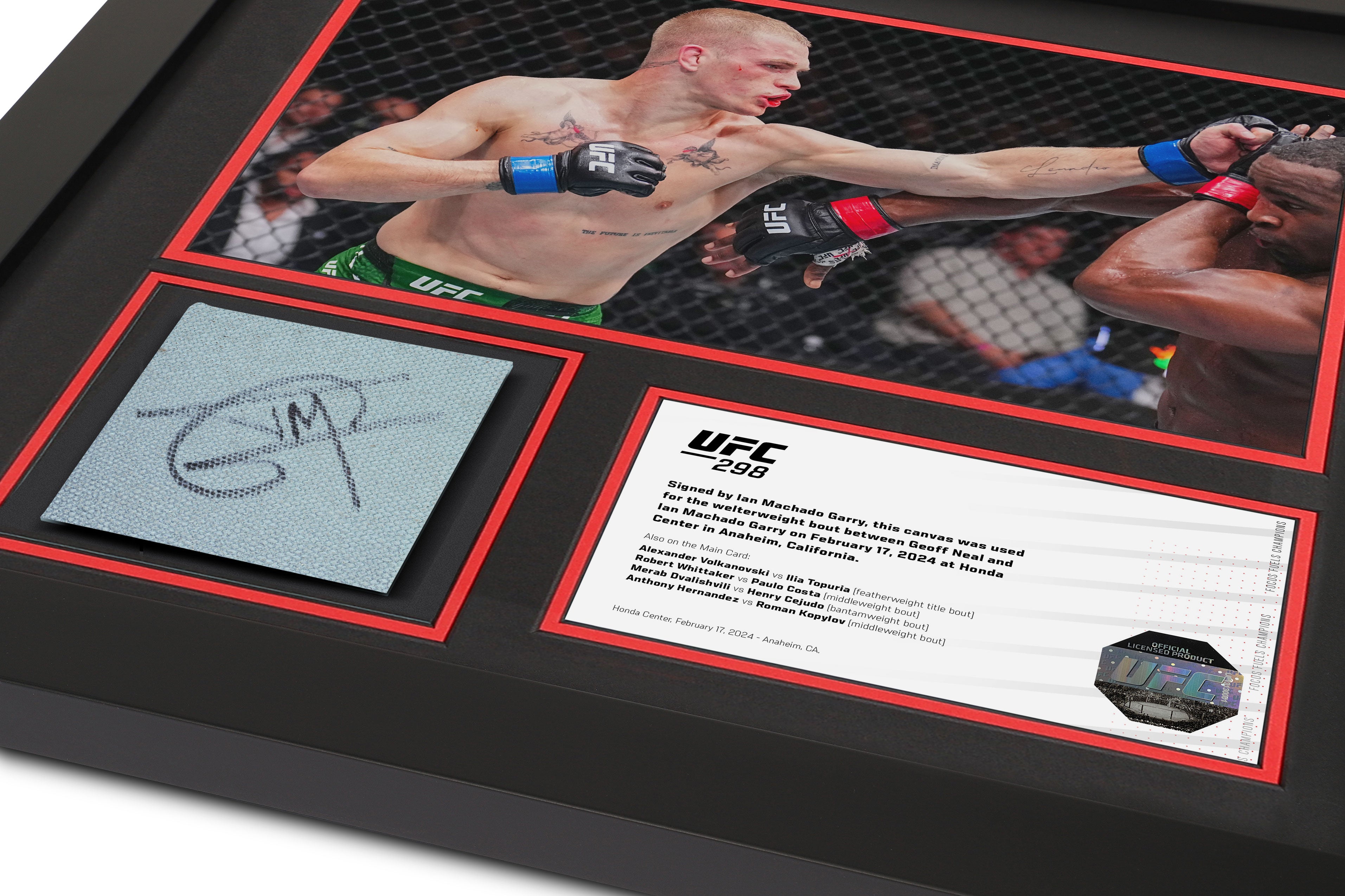 Ian Garry UFC 298 Signed Canvas & Photo