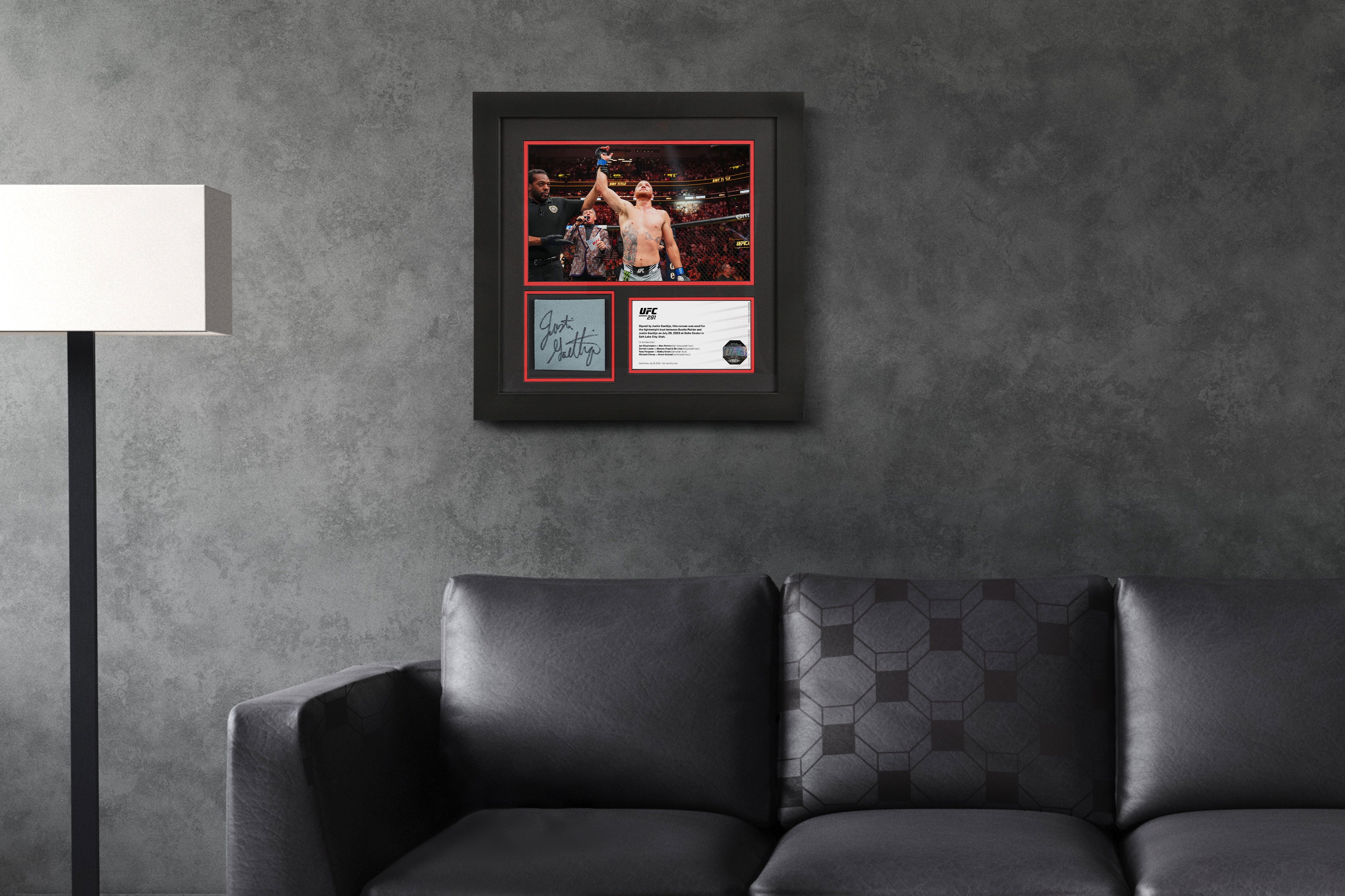 Justin Gaethje UFC 291 Signed Canvas & Photo