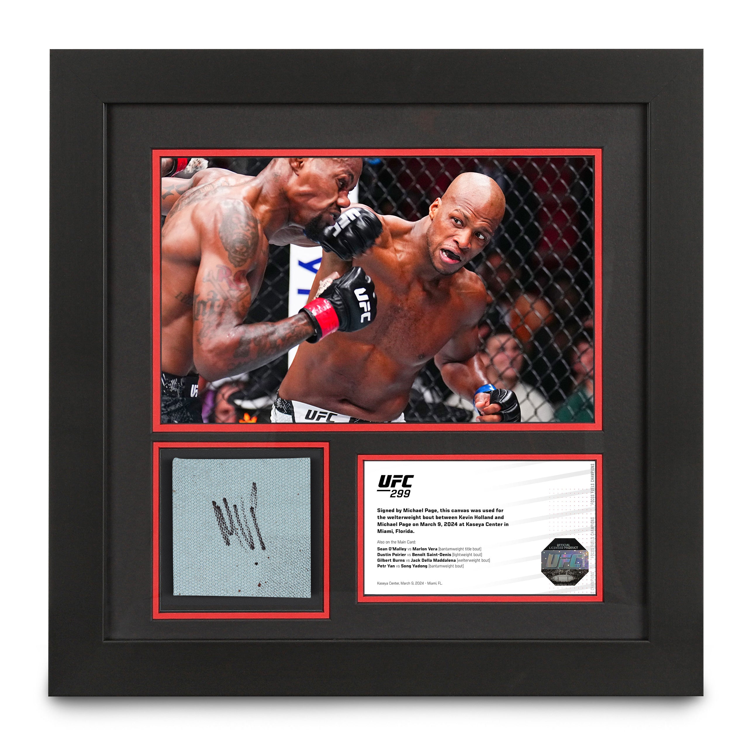 Michael Page Signed UFC 299 Canvas & Photo