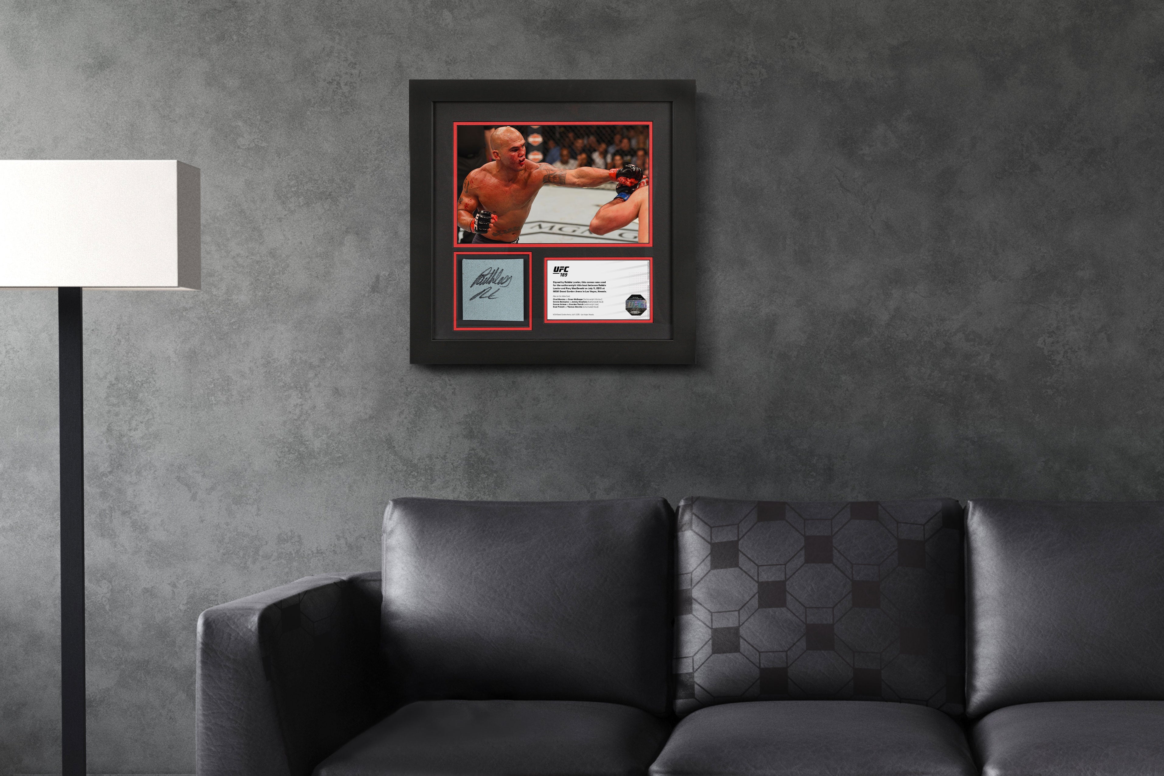 Robbie Lawler UFC 189 Signed Canvas & Photo