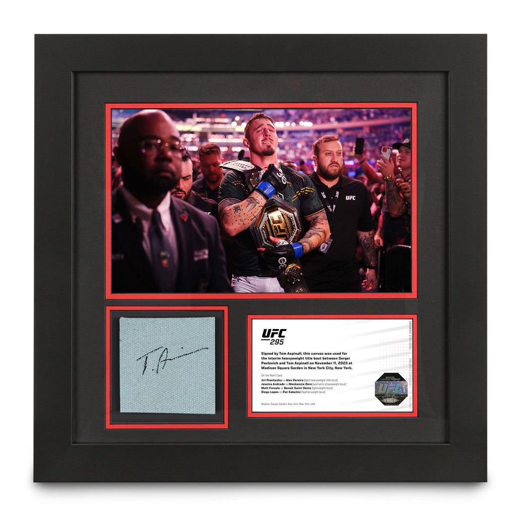 Tom Aspinall Signed Canvas & Photo - UFC 295: Procházka vs Pereira