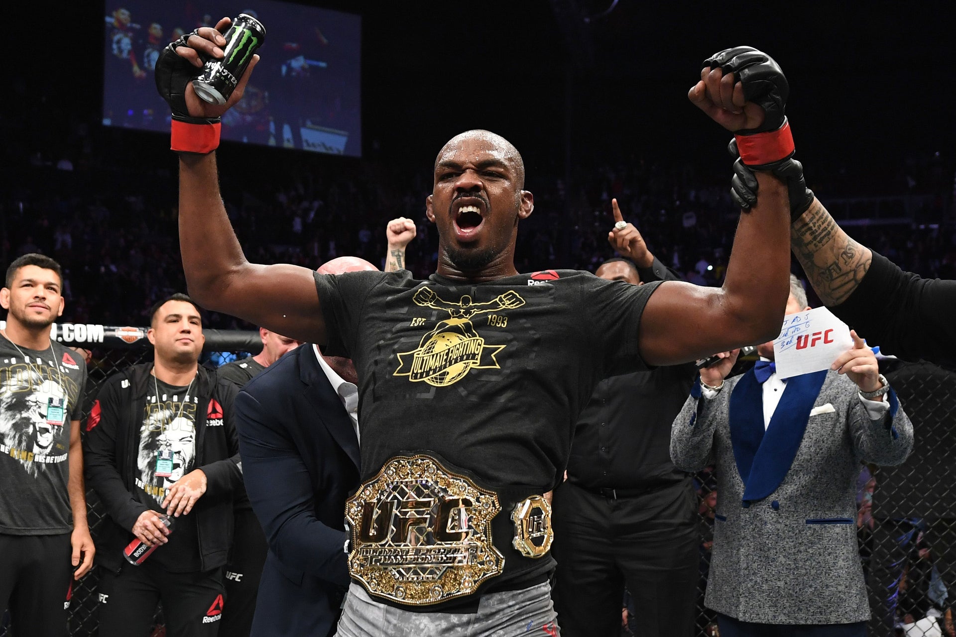 Jon Jones Signed UFC Classic Championship Replica Belt