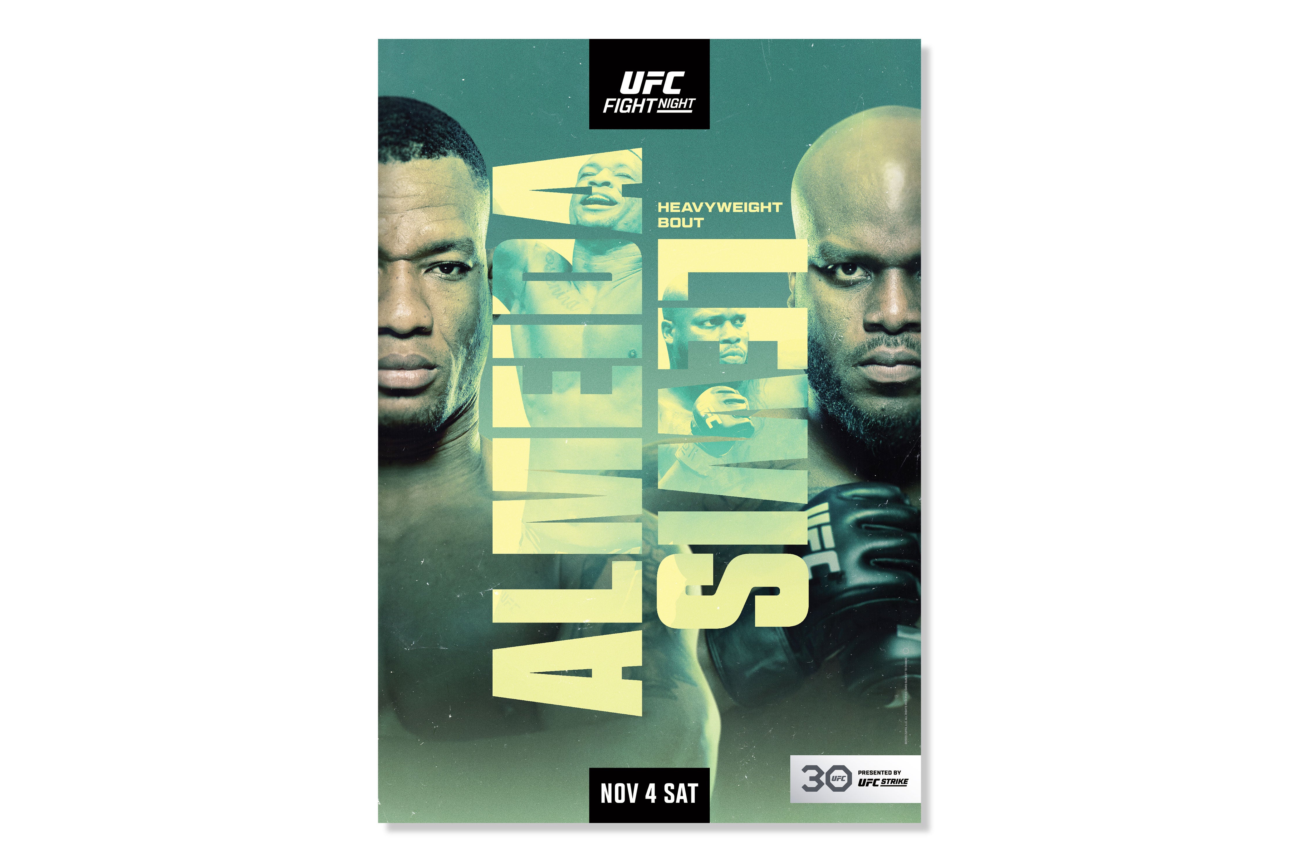 UFC Fight Night: Almeida vs Lewis Autographed Poster