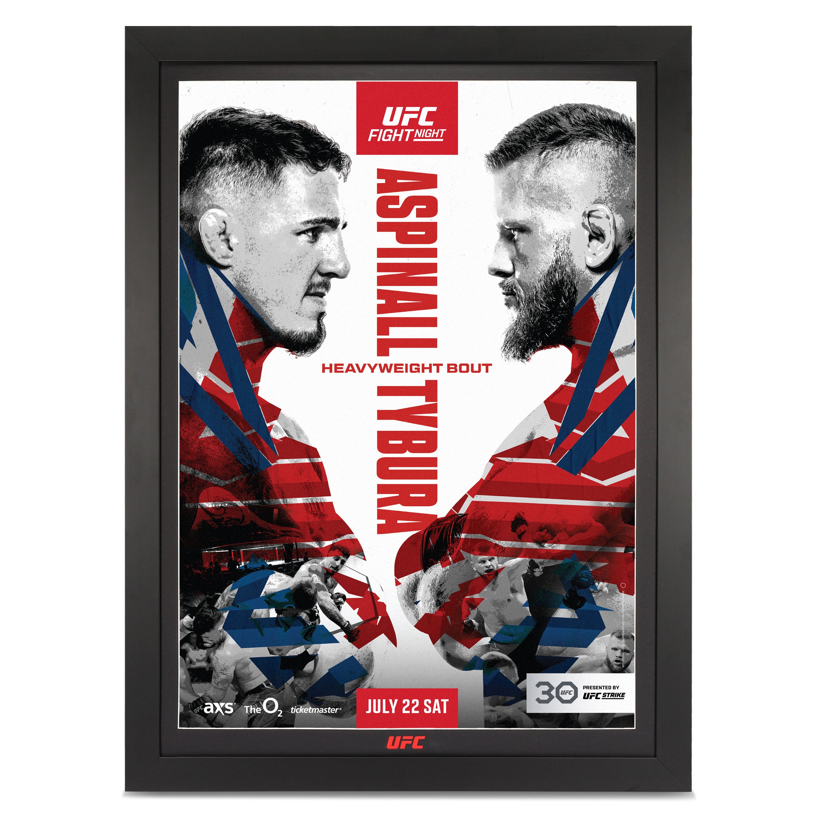 UFC Fight Night: Aspinall vs Tybura Autographed Event Poster