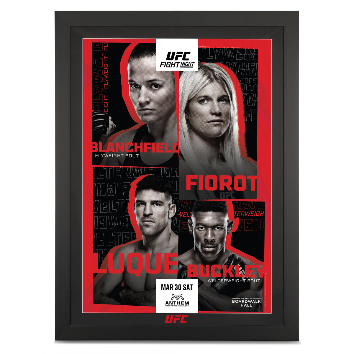 UFC Fight Night: Blanchfield vs Fiorot Autographed Event Poster 