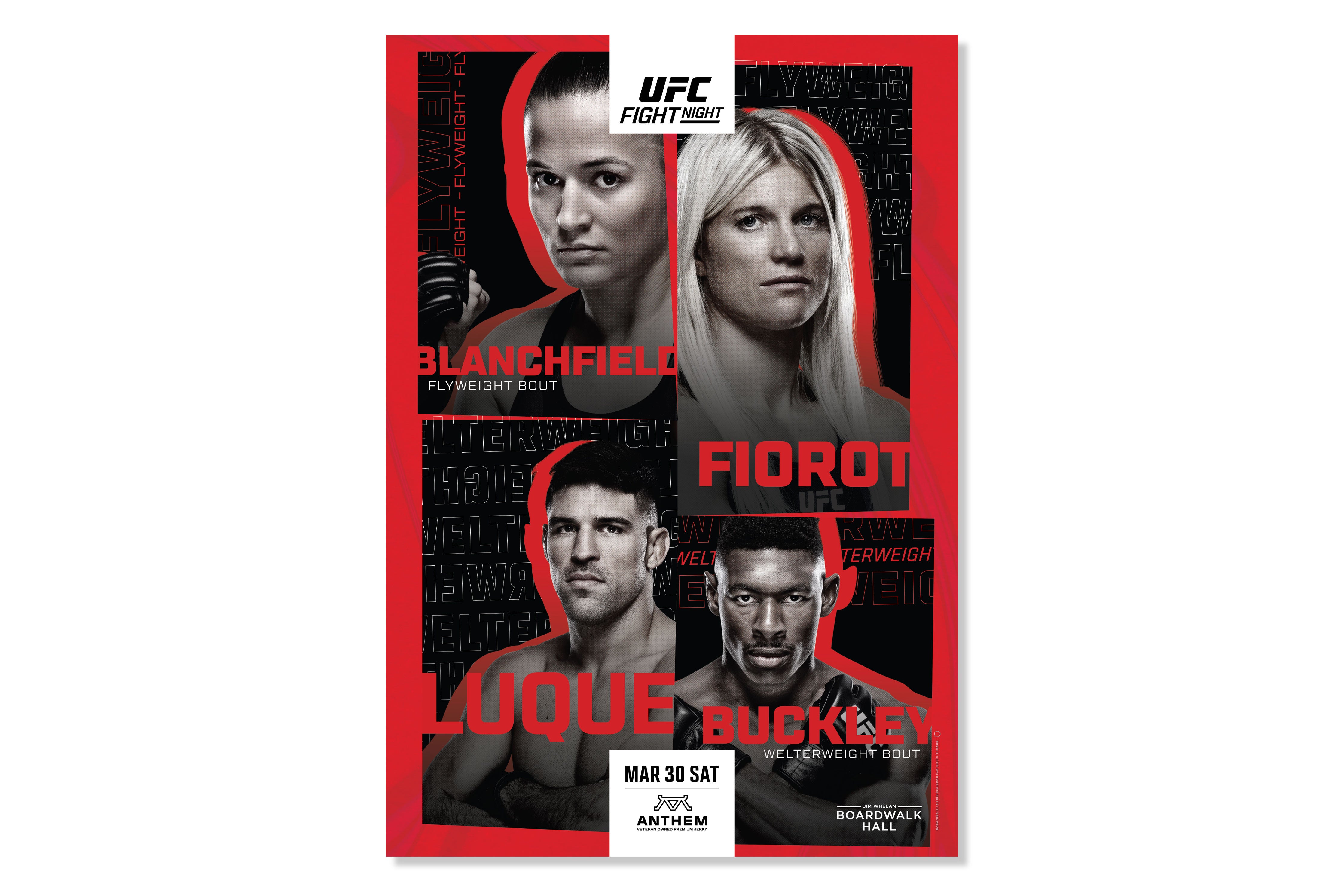 UFC Fight Night: Blanchfield vs Fiorot Autographed Event Poster
