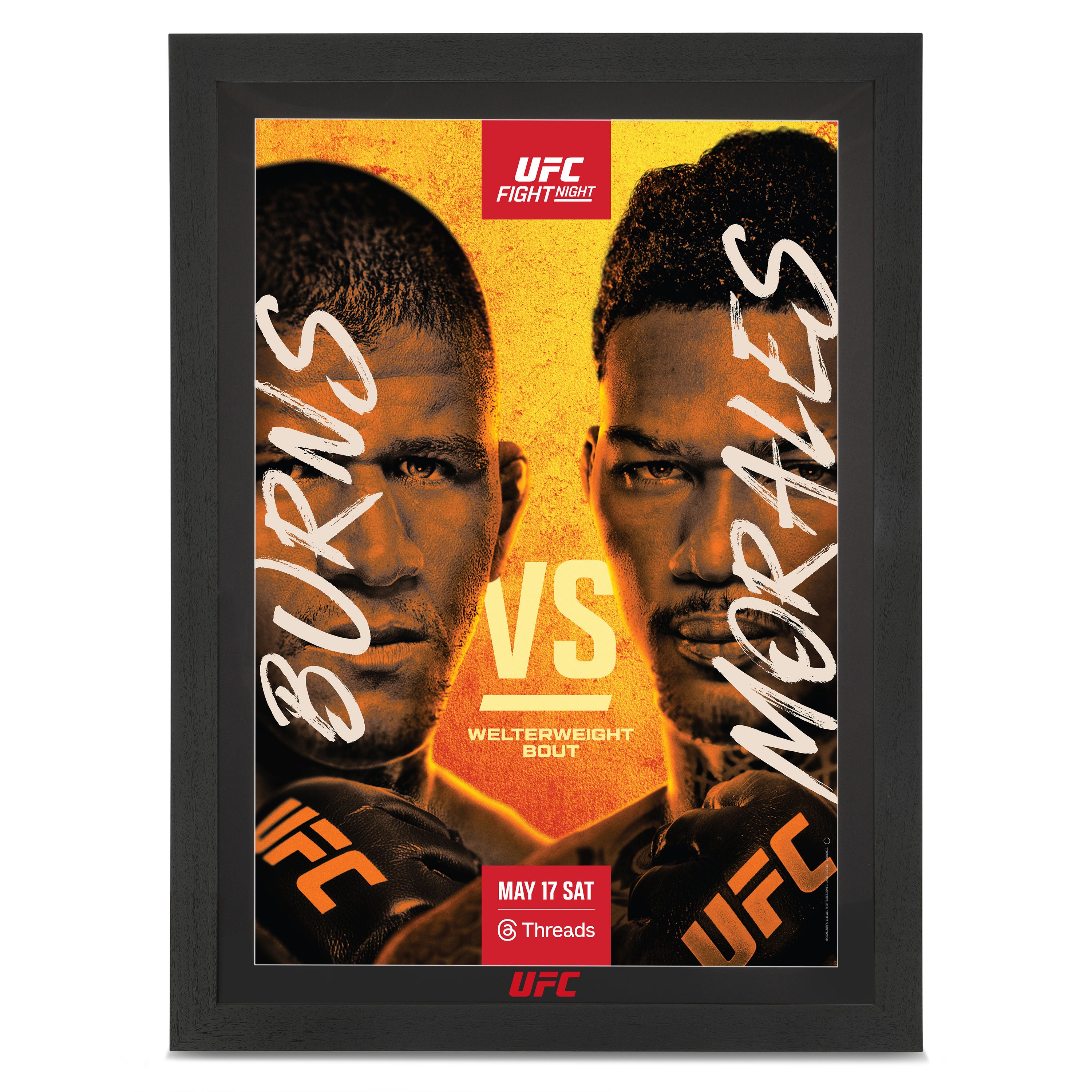 UFC Fight Night: Burns vs Morales Autographed Event Poster