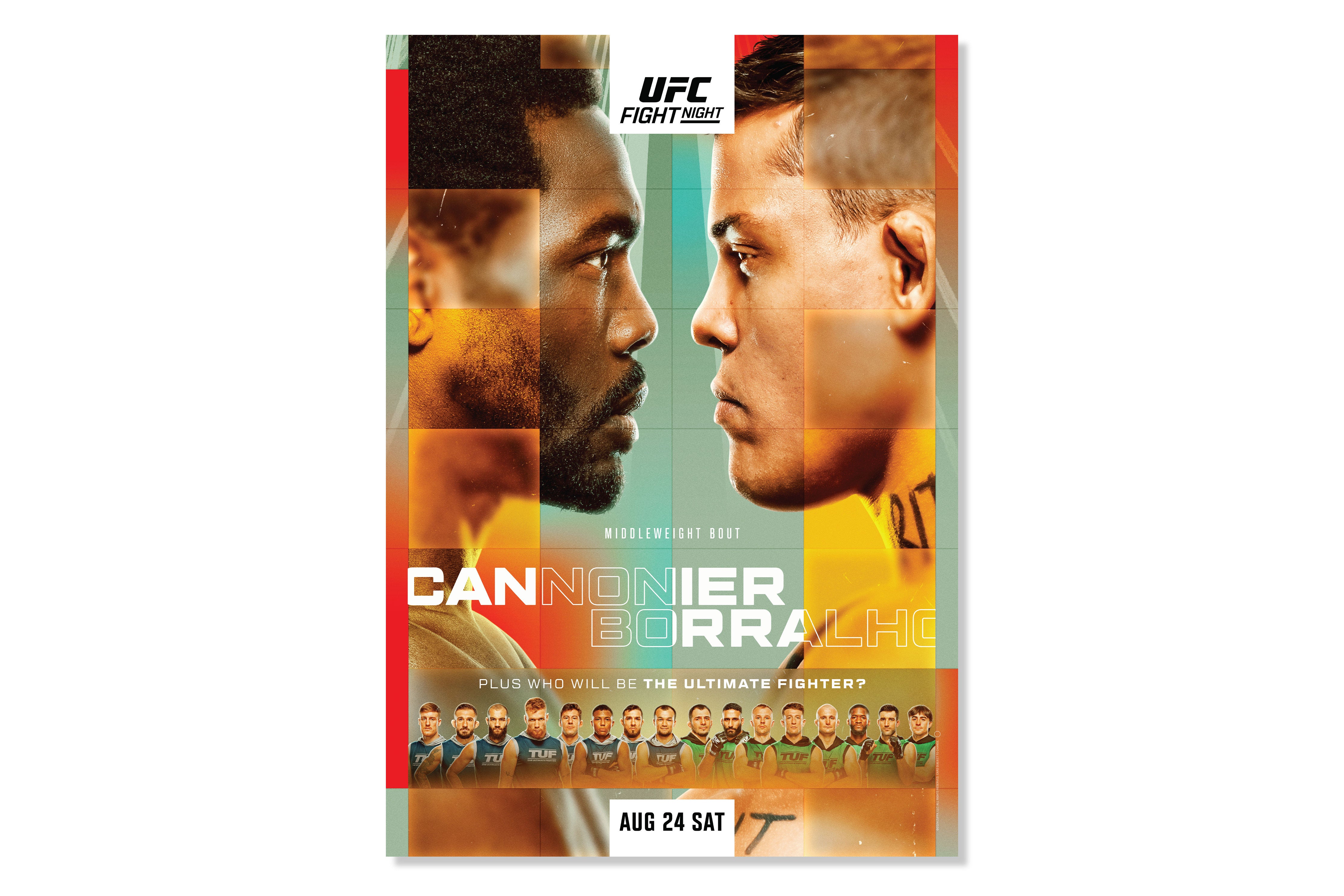 UFC Fight Night:Cannonier vs Borralho Autographed Event Poster