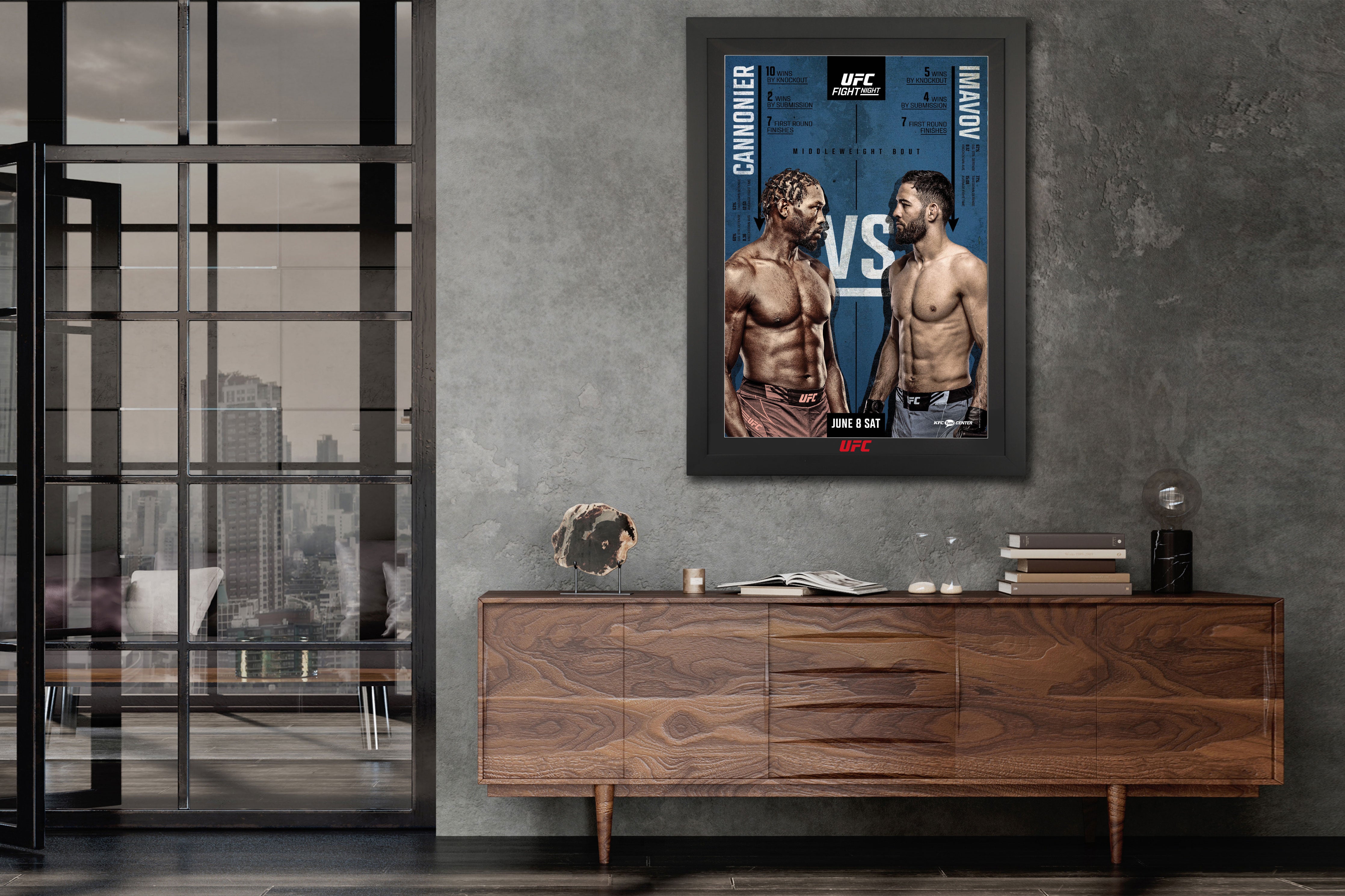 UFC Fight Night: Cannonier vs Imavov Autographed Event Poster