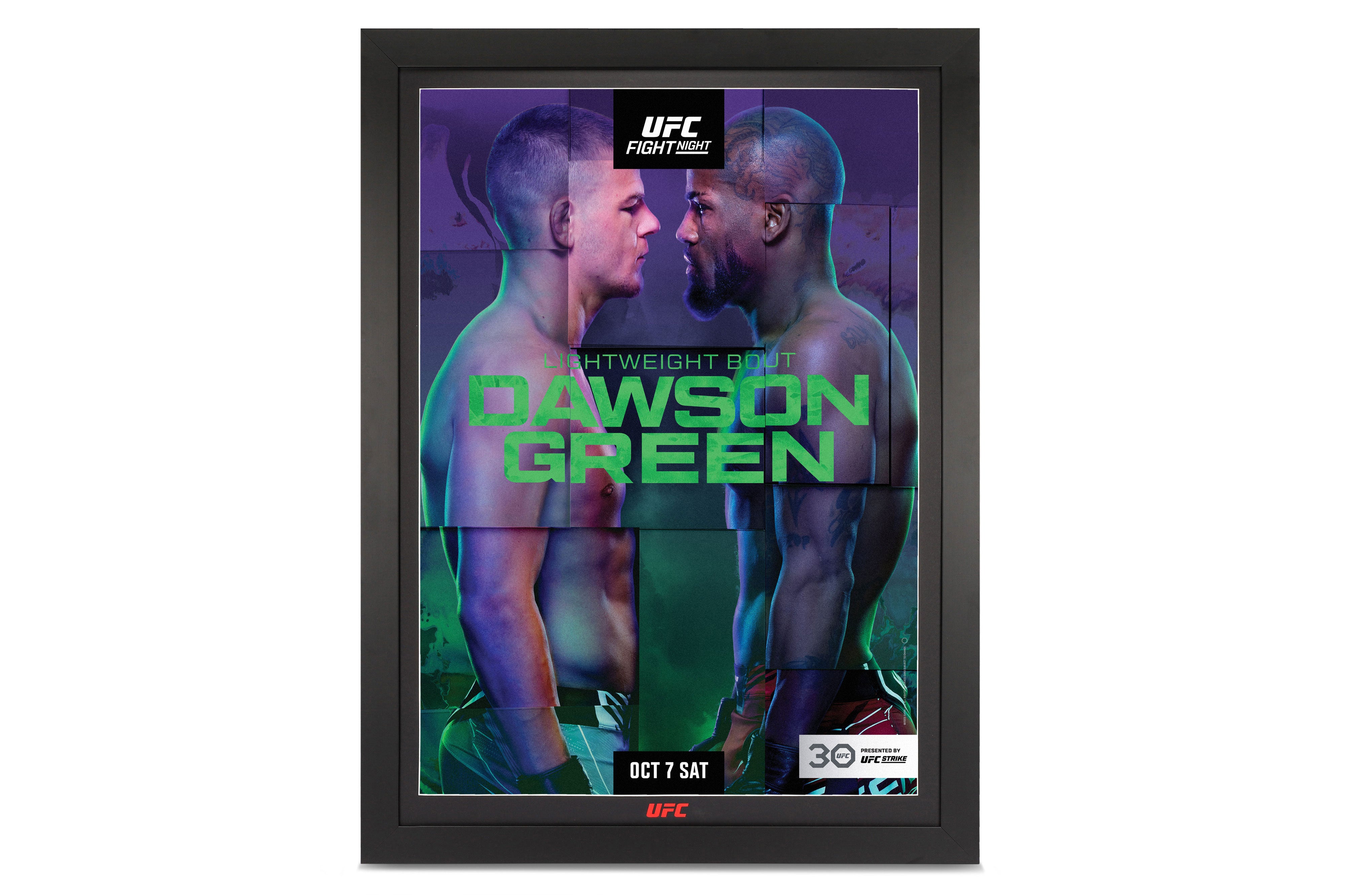 UFC Fight Night: Dawson vs Green Autographed Poster