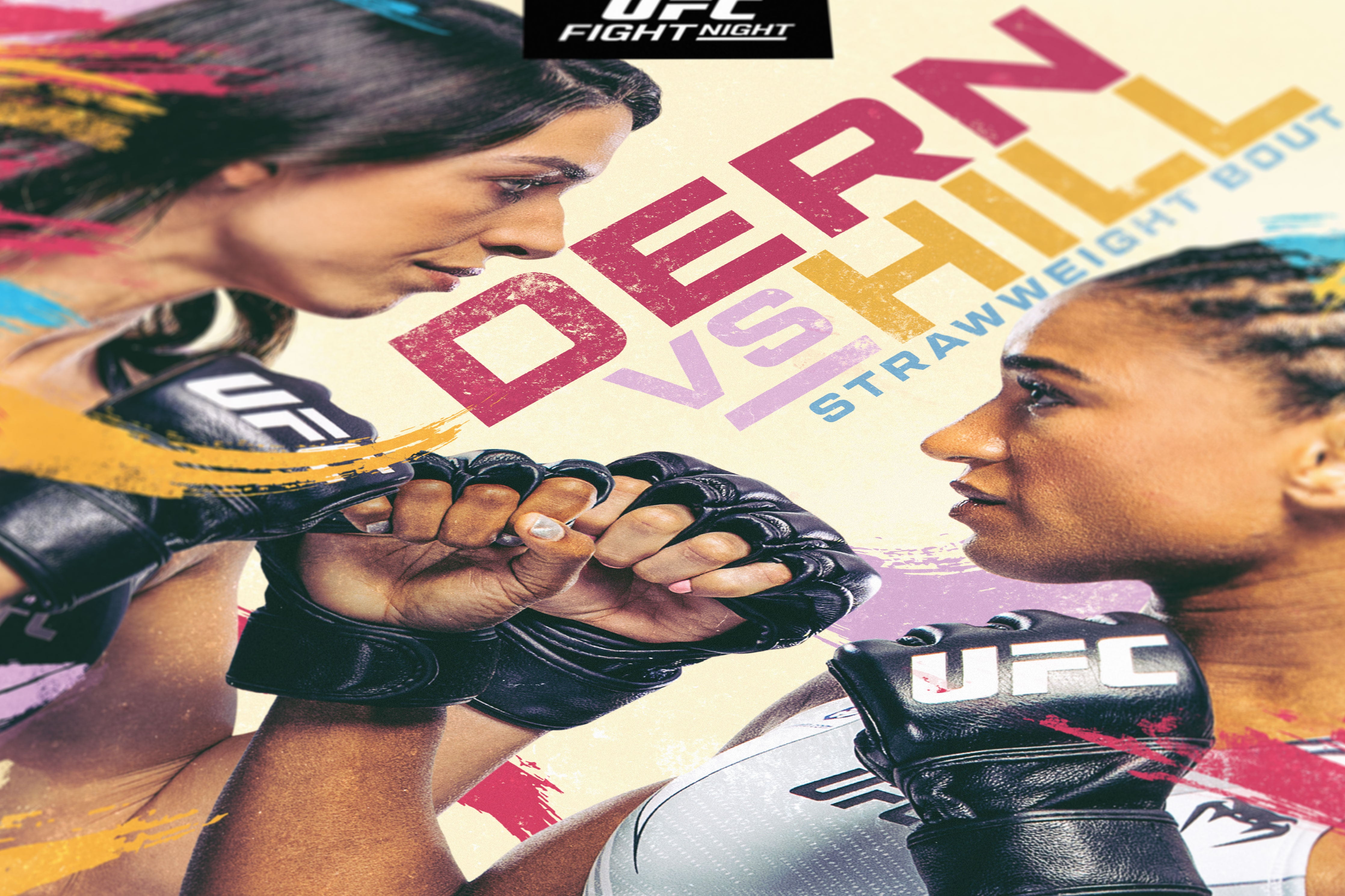 UFC Fight Night: Dern vs Hill Autographed Event Poster