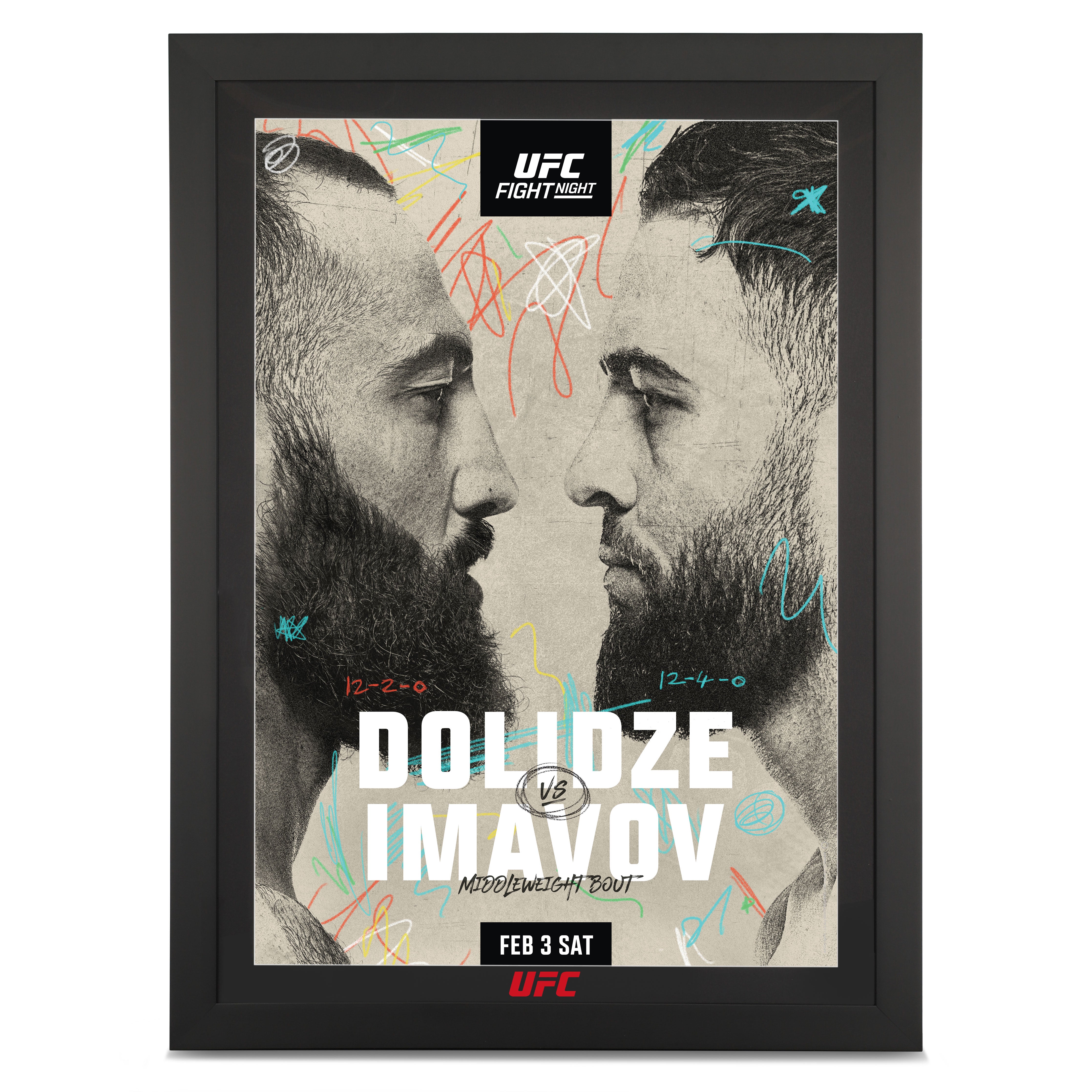 UFC Fight Night: Dolidze vs Imavov Autographed Event Poster